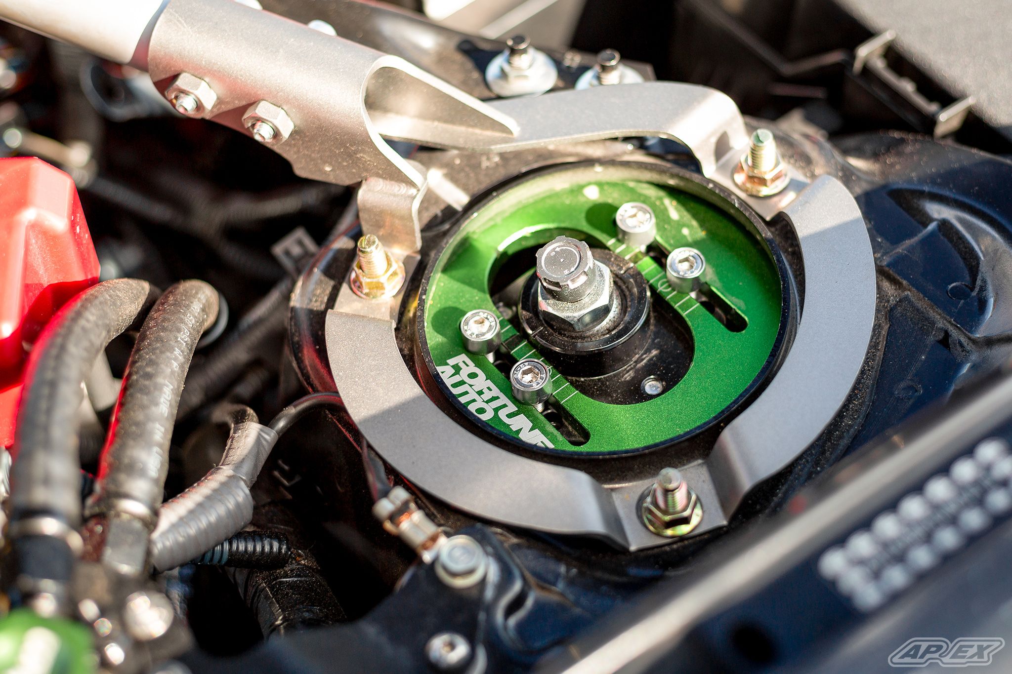 Black Subaru ZC6 / Gen 1 BRZ with 17" ARC-8 Apex wheels in Satin Black