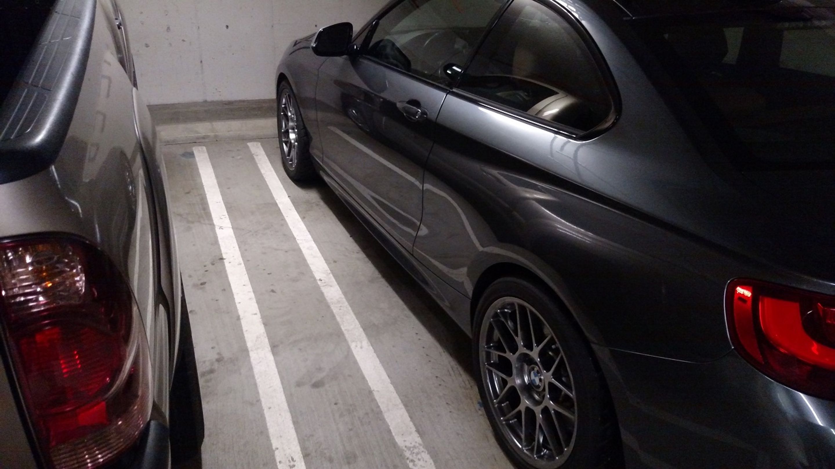 Grey BMW F22 Coupe 2 Series with 18" ARC-8 Apex wheels in Anthracite