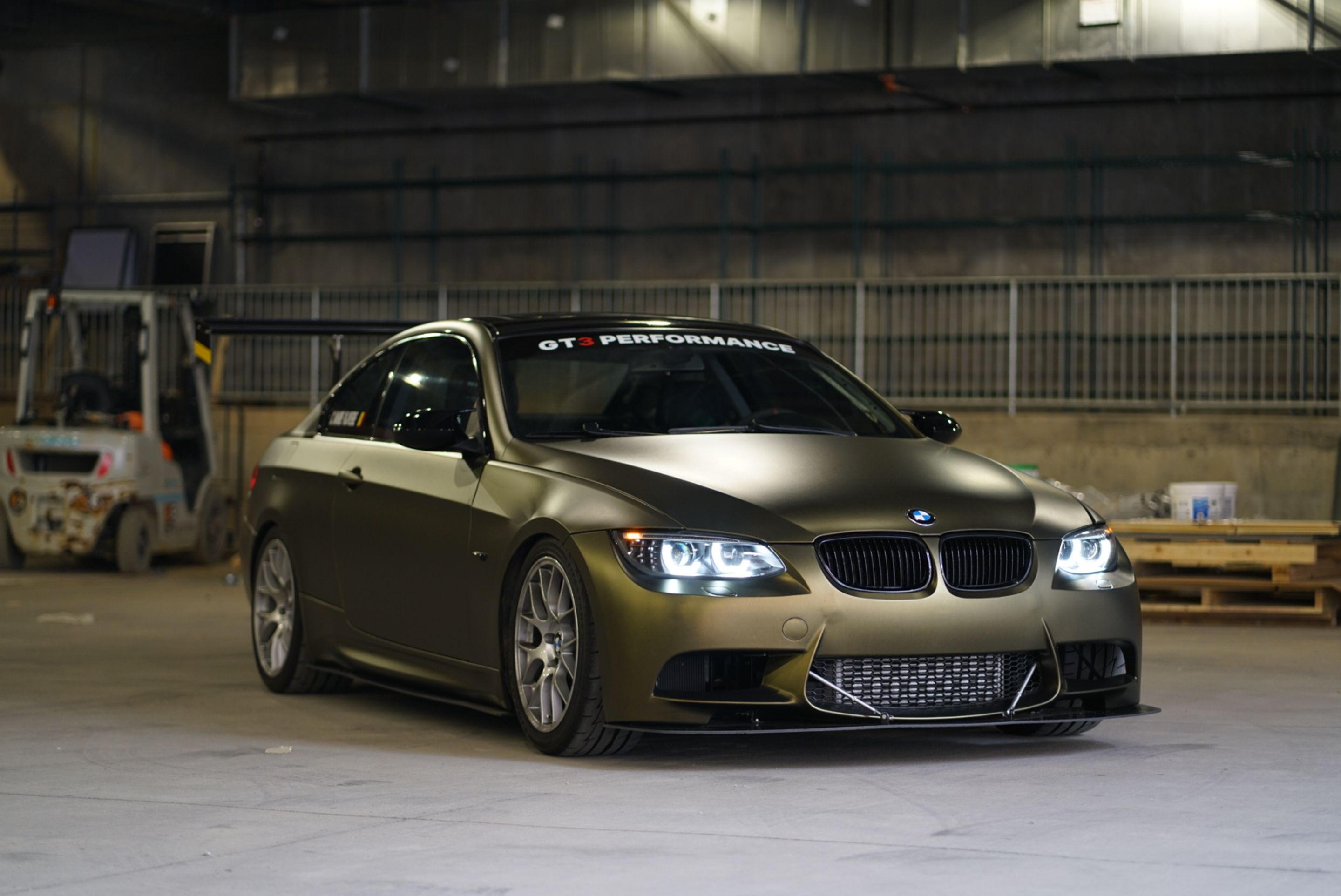 Brown BMW E92 Coupe 3 Series with 18" EC-7 Apex wheels in Race Silver