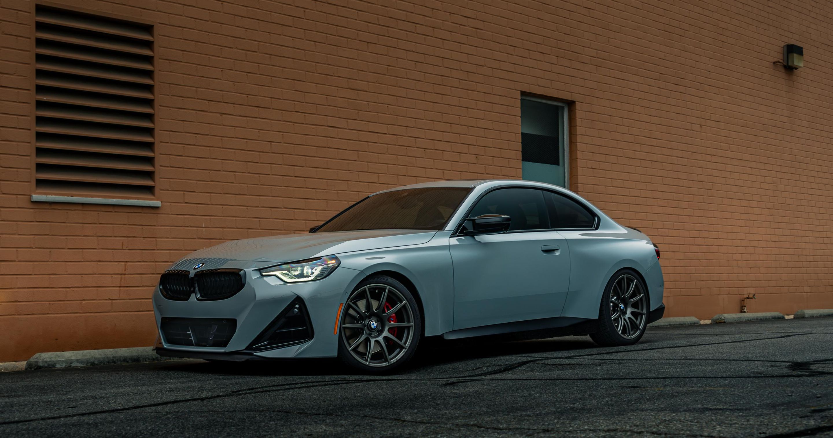 Grey BMW G42 2 Series with 19" SM-10 Apex wheels in Anthracite