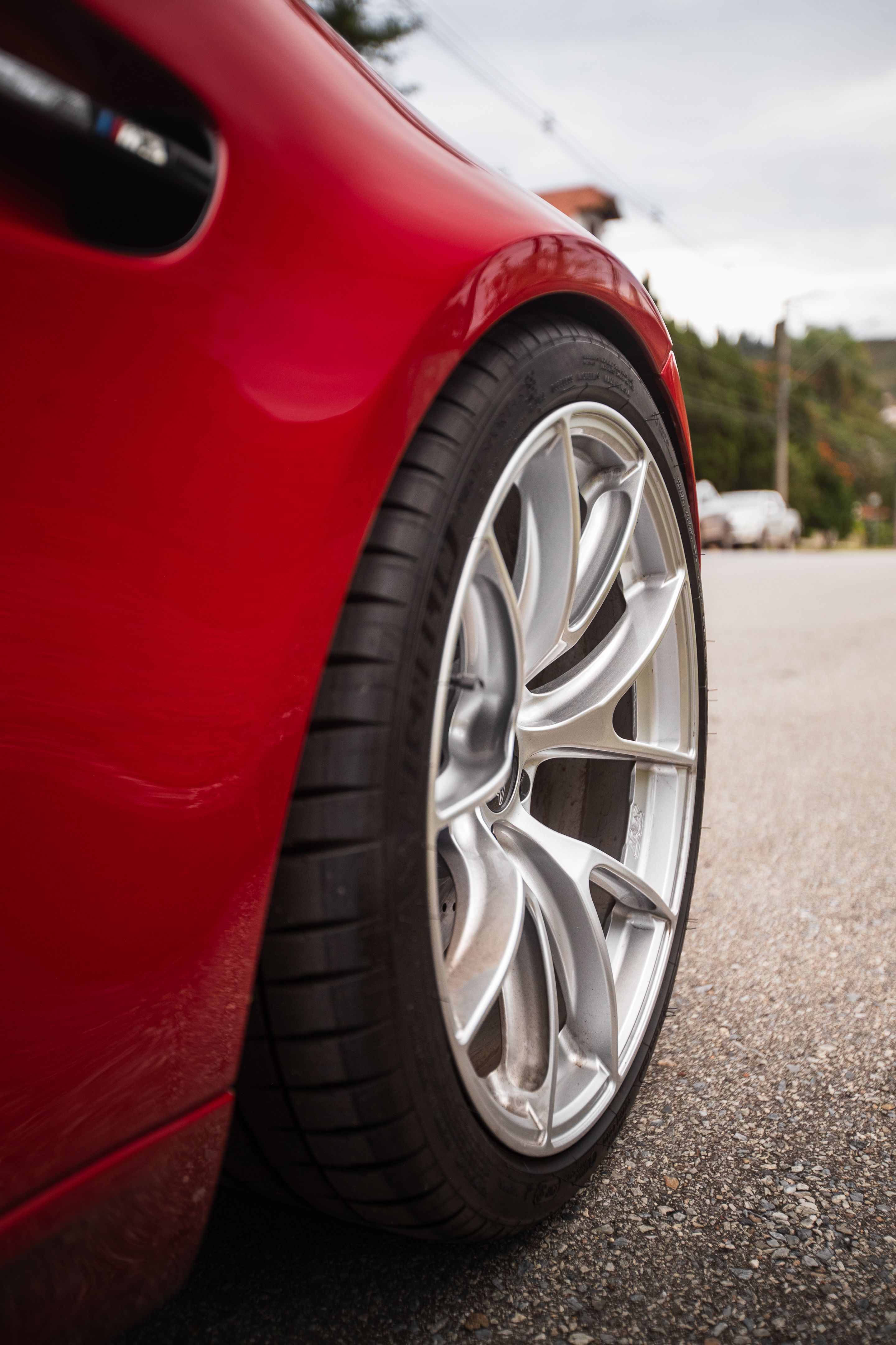 Red BMW E92 Coupe M3 with 19" VS-5RS Apex wheels in Custom Finish