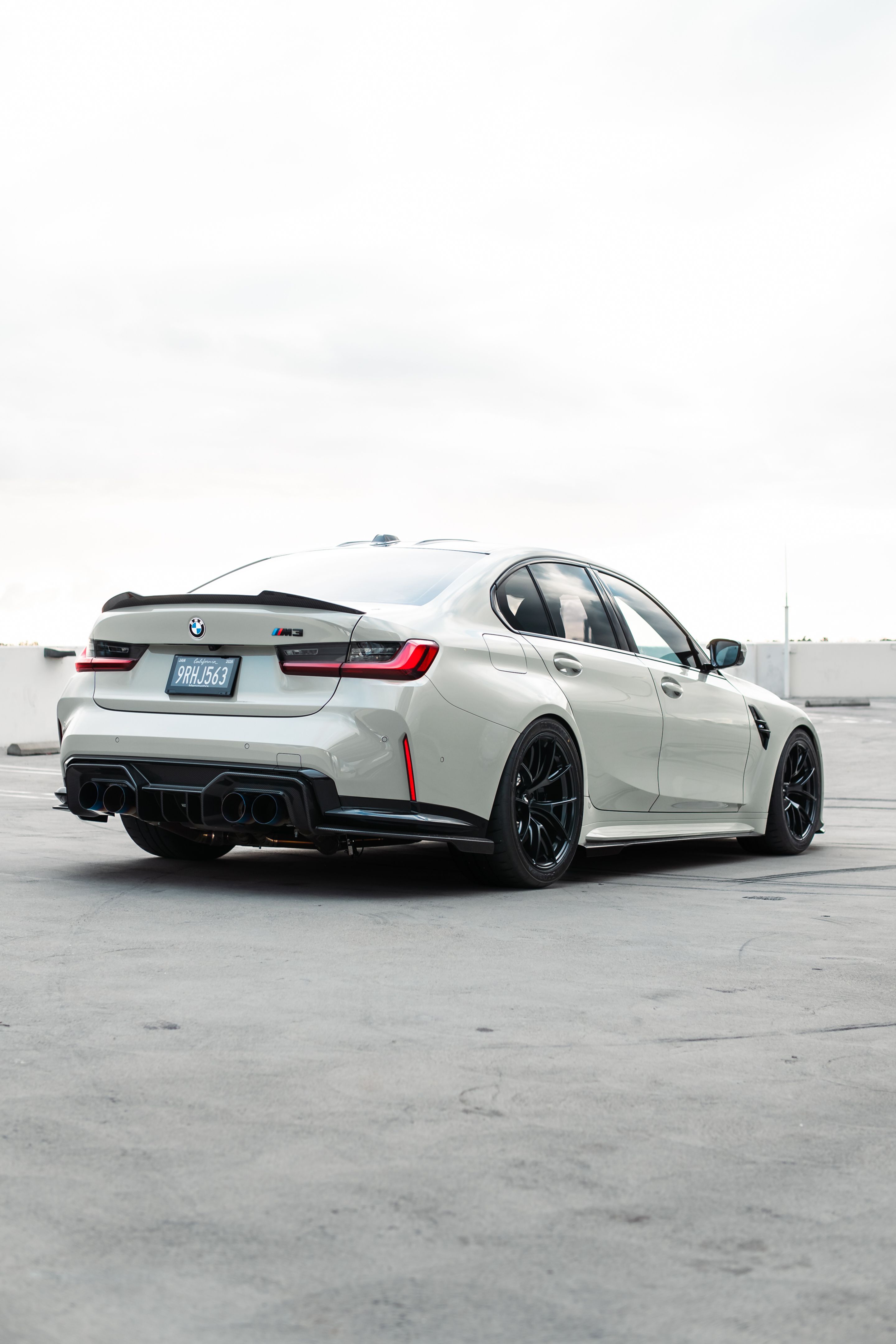 Grey BMW G80 M3 with 19" VS-5RS Apex wheels in Satin Black