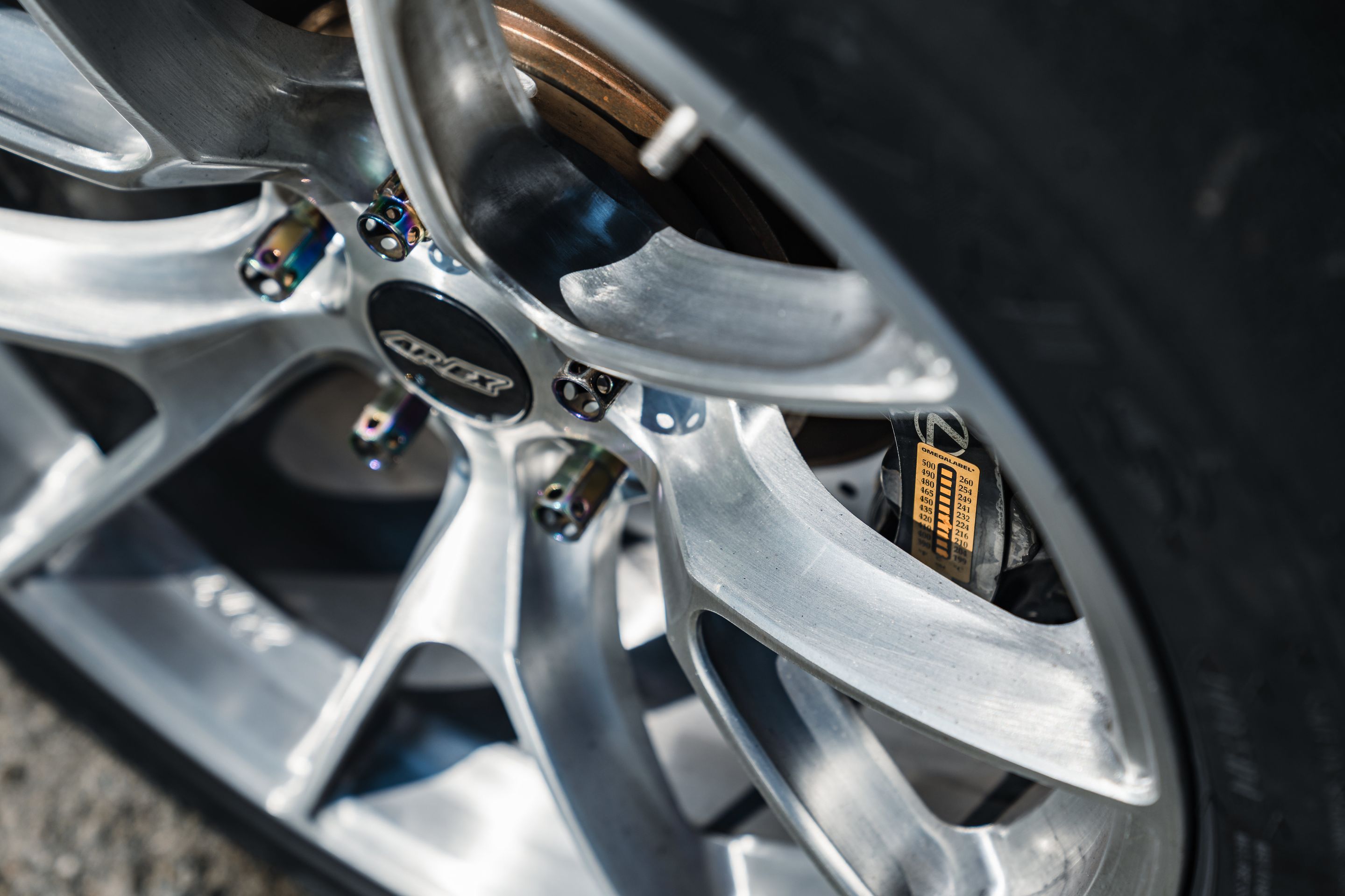 Blue Lexus USE20 IS-F with 18" VS-5RS Apex wheels in Brushed Clear