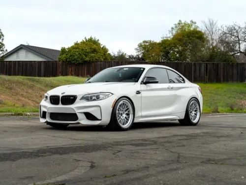 White BMW M2 - ML-10RT in Machined Lip Race Silver