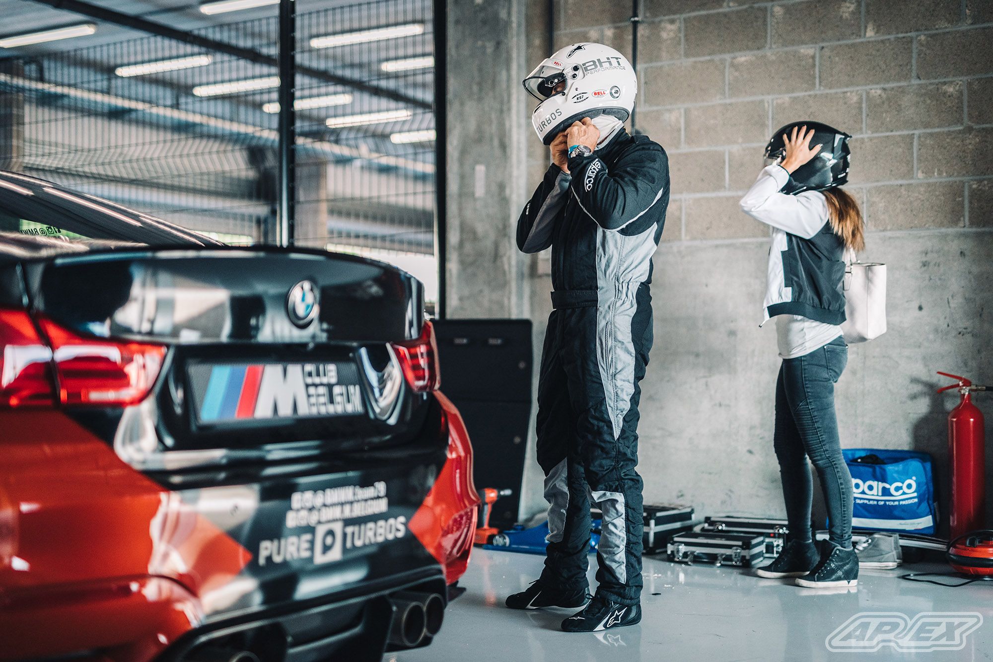 Orange BMW F82 Coupe M4 with 18" SM-10 Apex wheels in Anthracite