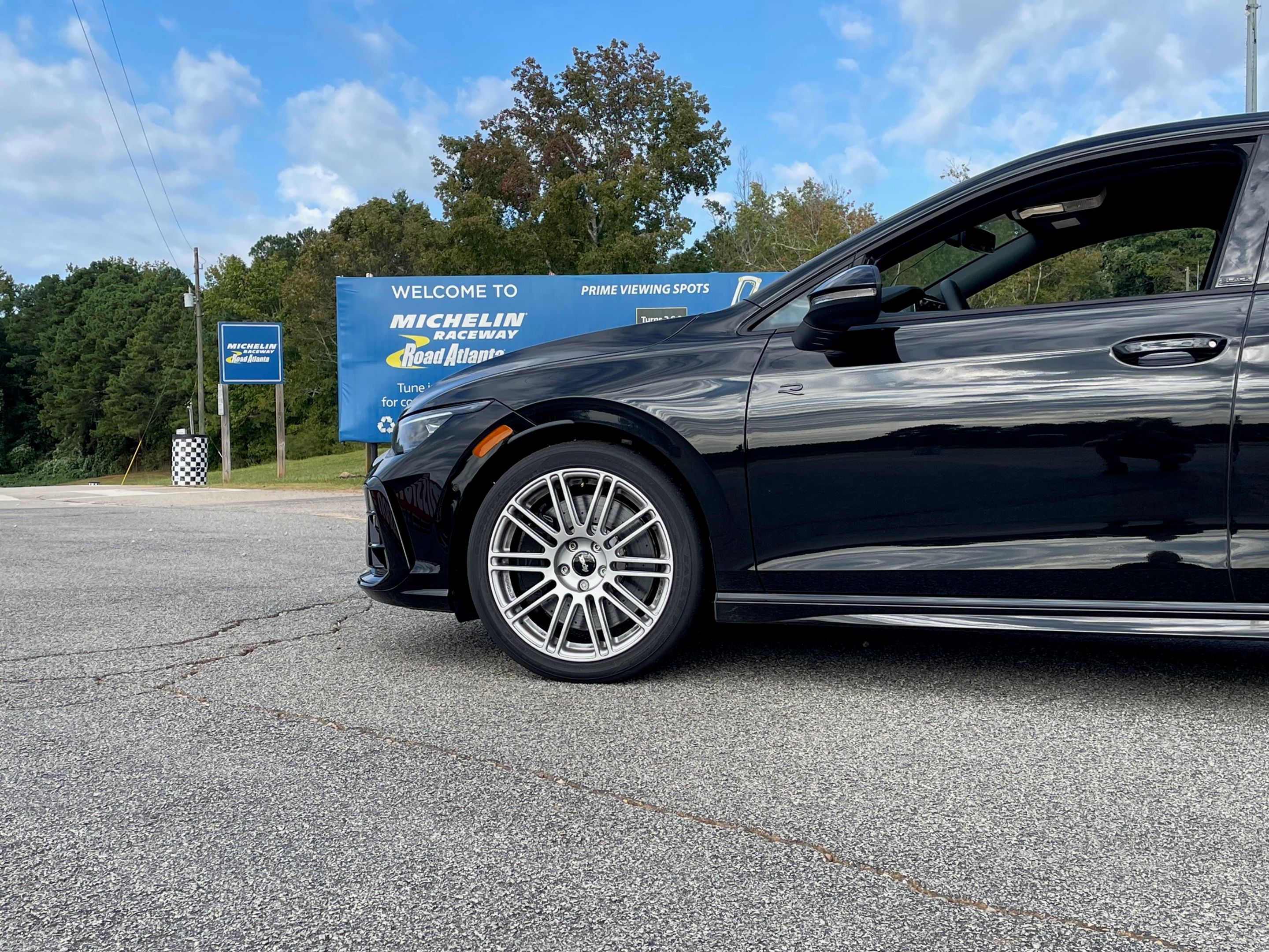 Black VW MK8 Golf R with 18" TC-10RT Apex wheels in Race Silver