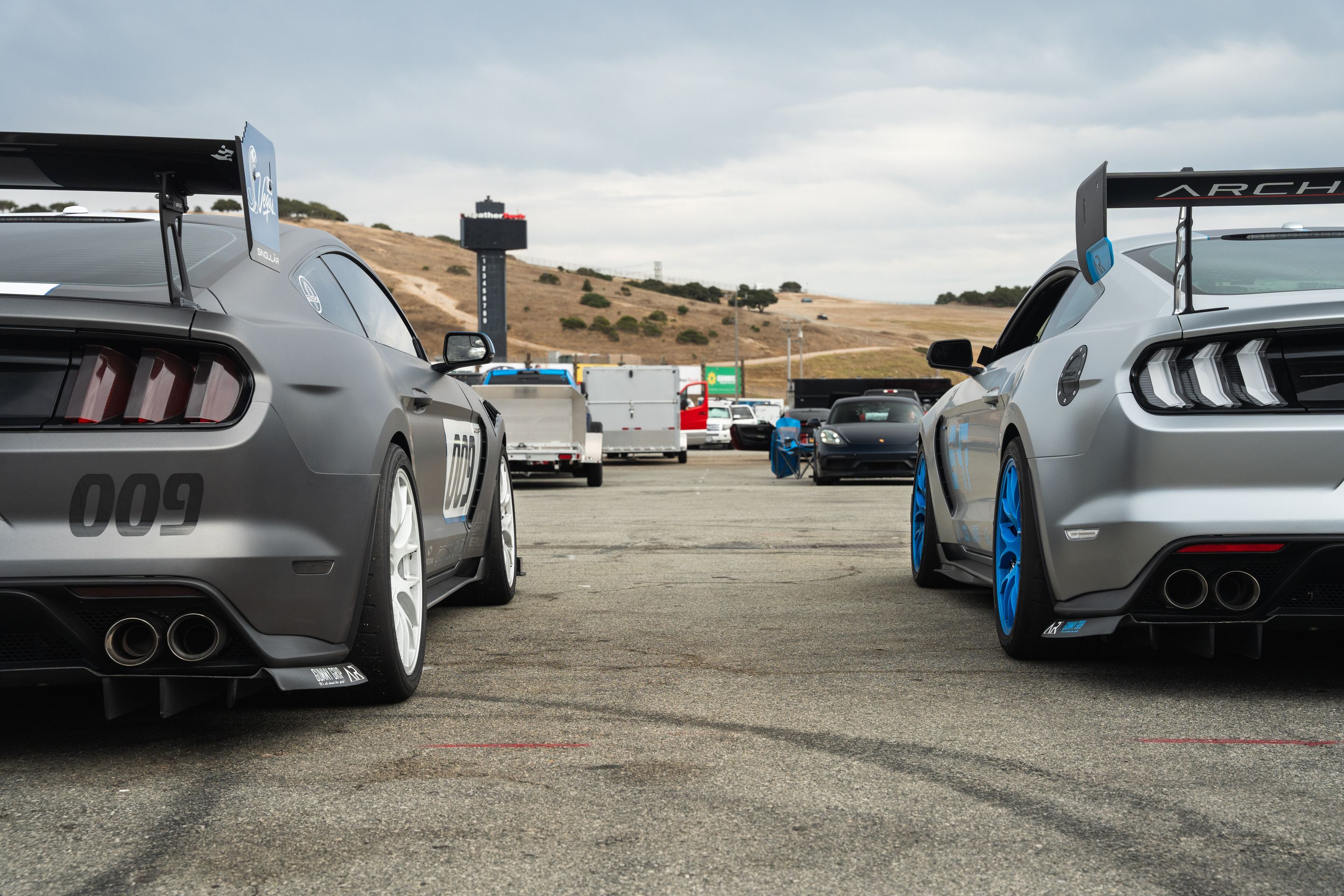 Silver Ford S550 Mustang GT350 with 19" EC-7 Apex wheels in Custom Finish
