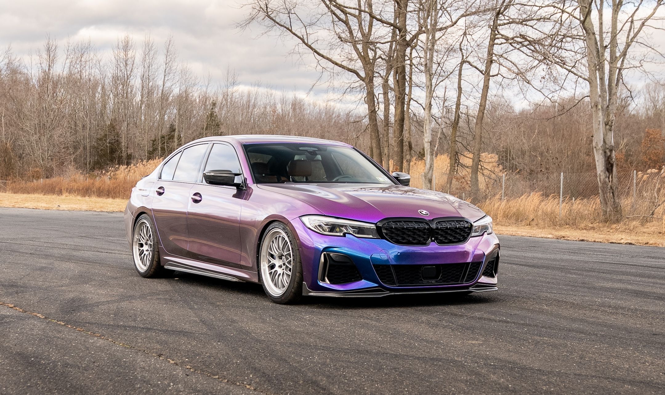 Purple BMW 3 Series - ML-10RT in Machined Lip Race Silver