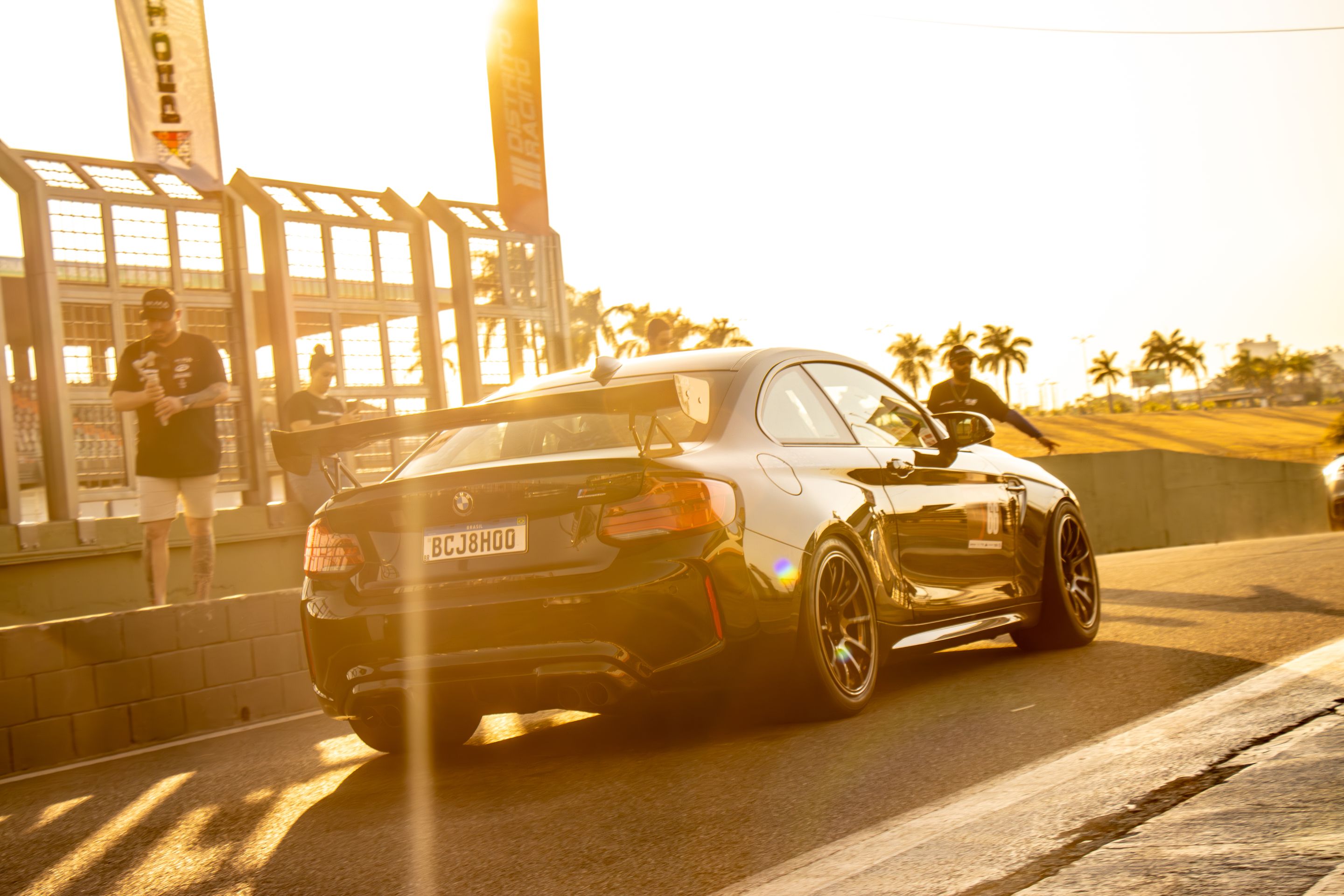 Black BMW F87 M2 with 18" SM-10RE Apex wheels in Anthracite