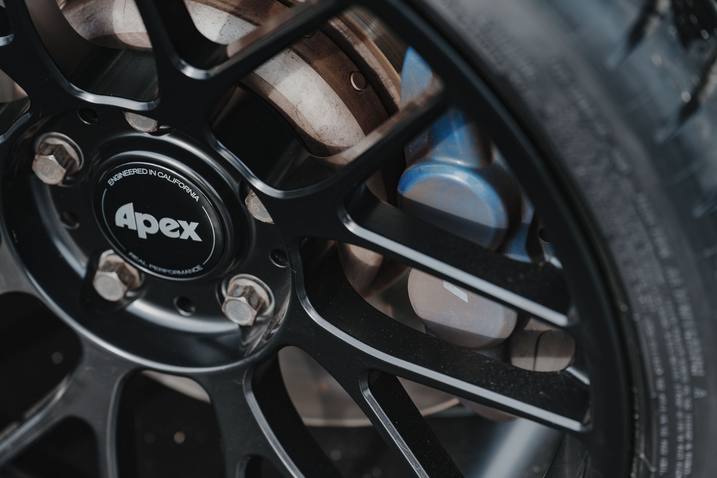 White BMW F31 Wagon 3 Series with 19" ARC-8RT Apex wheels in Satin Black