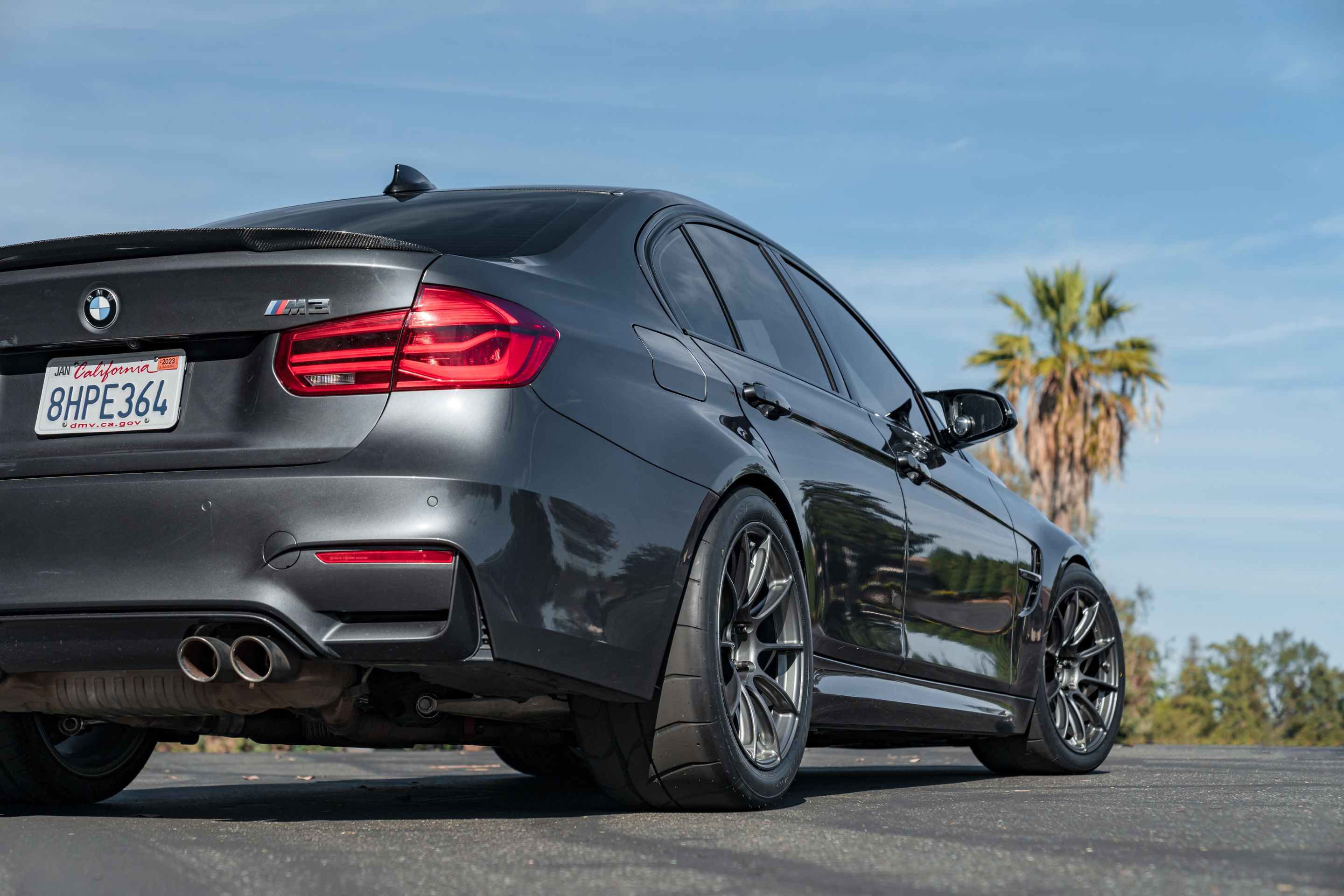Grey BMW F80 M3 with 18" SM-10RS Apex wheels in Anthracite