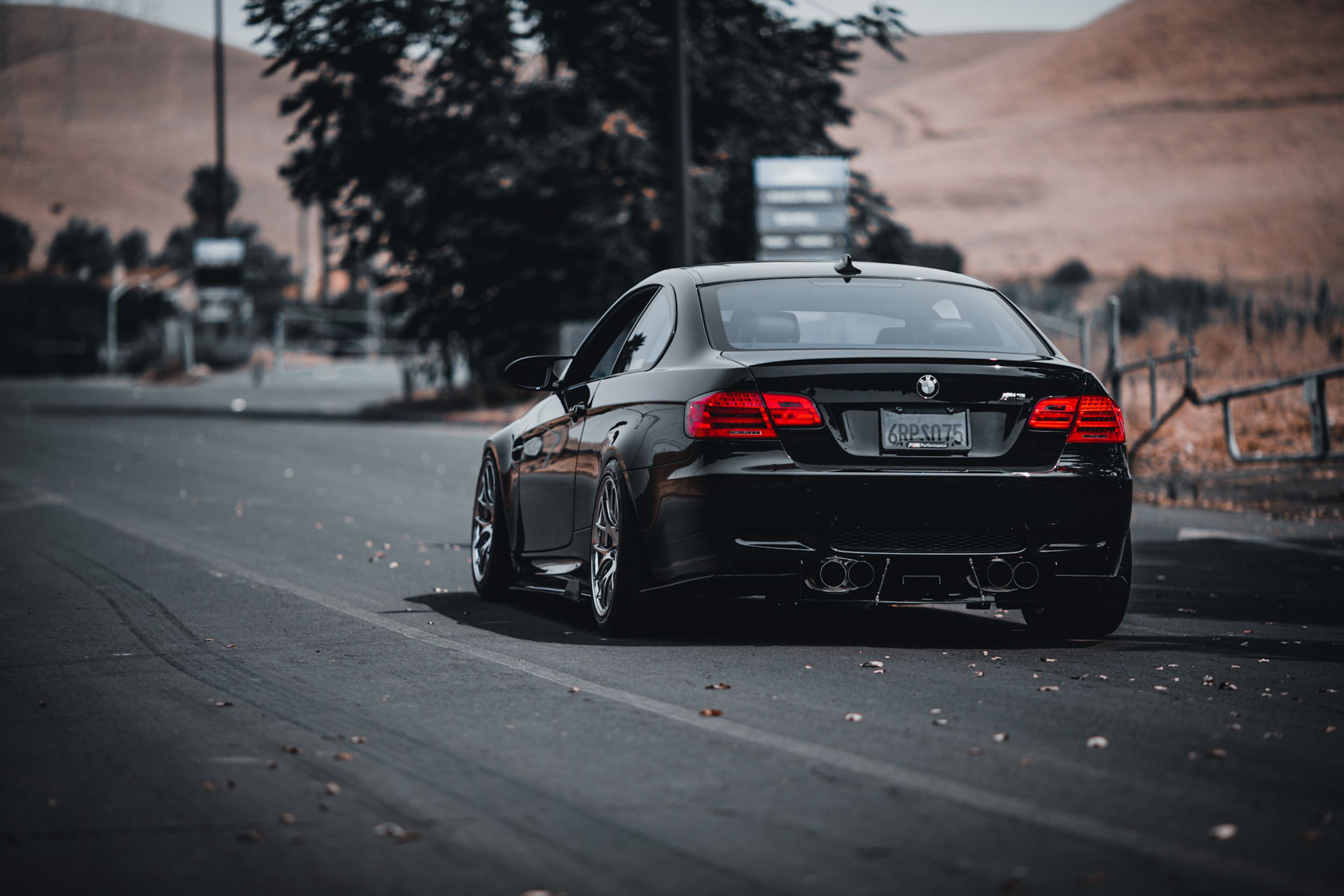 Black BMW E92 Coupe M3 with 18" EC-7R Apex wheels in Polished