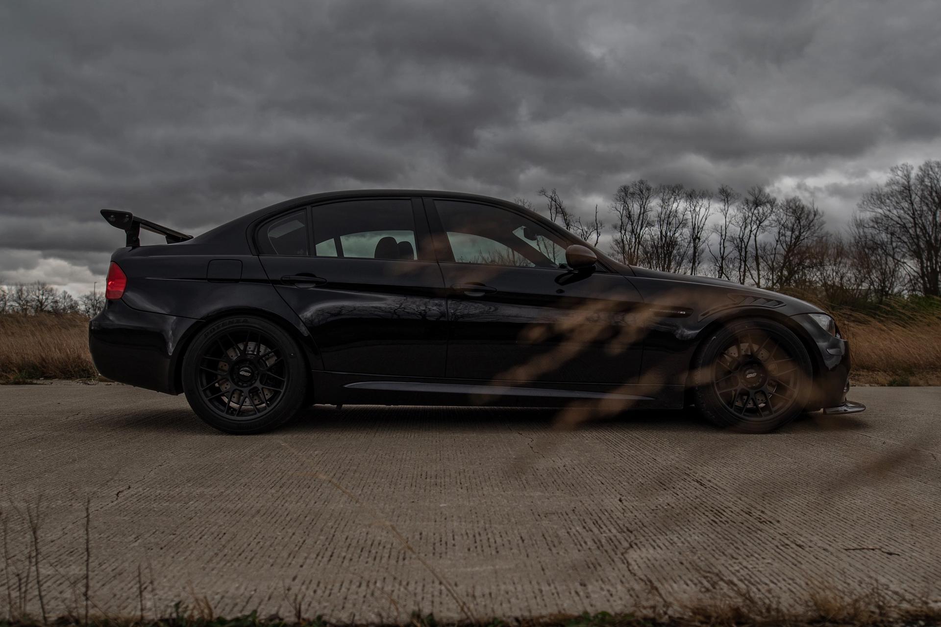 BMW E90 Sedan M3 with 18" ARC-8 in Satin Black