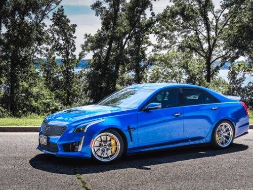 Blue Cadillac CTS-V - VS-5RS in Brushed Clear