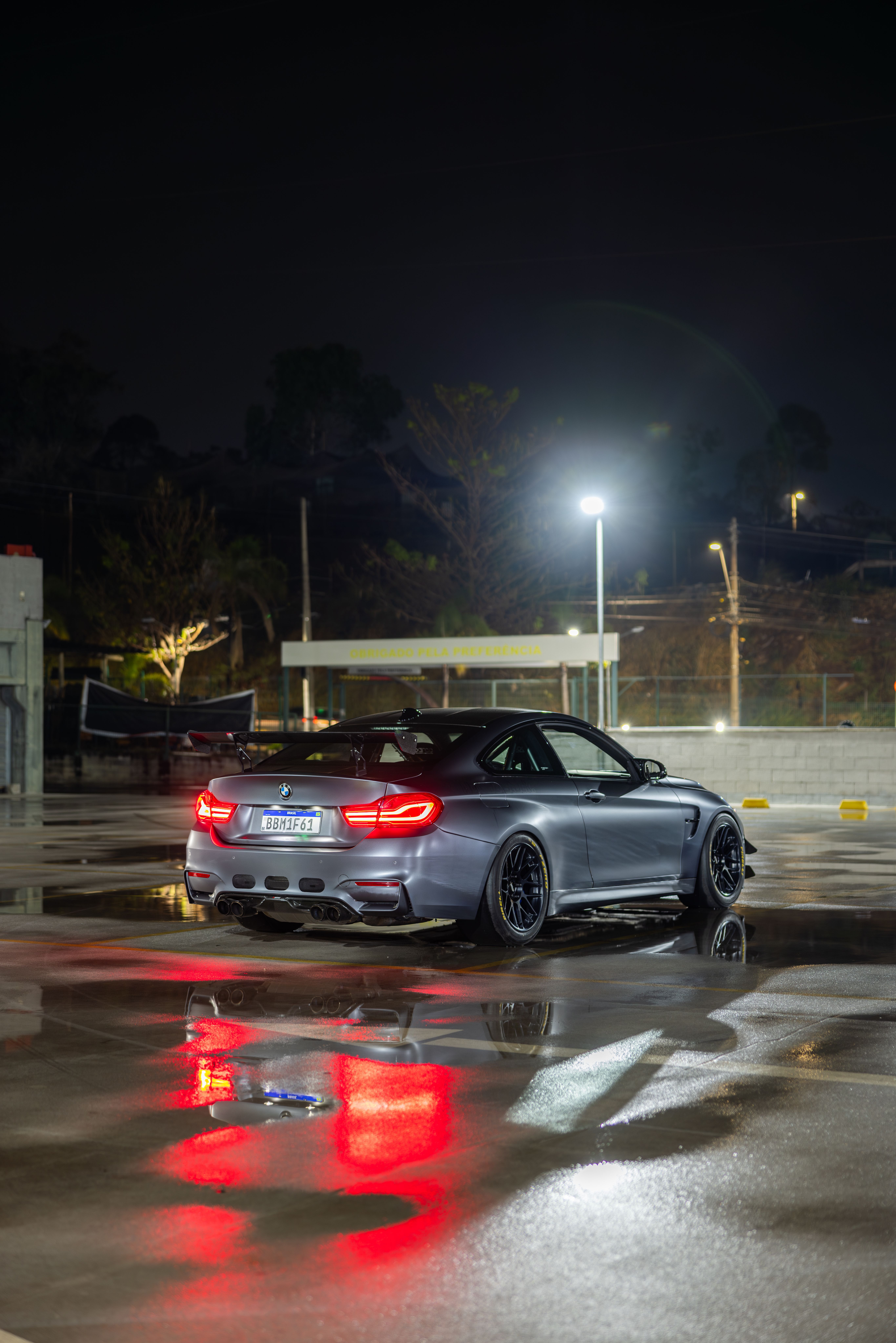 Grey BMW F82 Coupe M4 with 18" ARC-8 Apex wheels in Satin Black