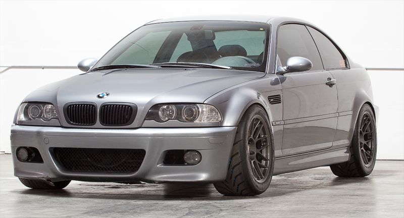Grey BMW E46 M3 with 17" ARC-8 Apex wheels in Anthracite