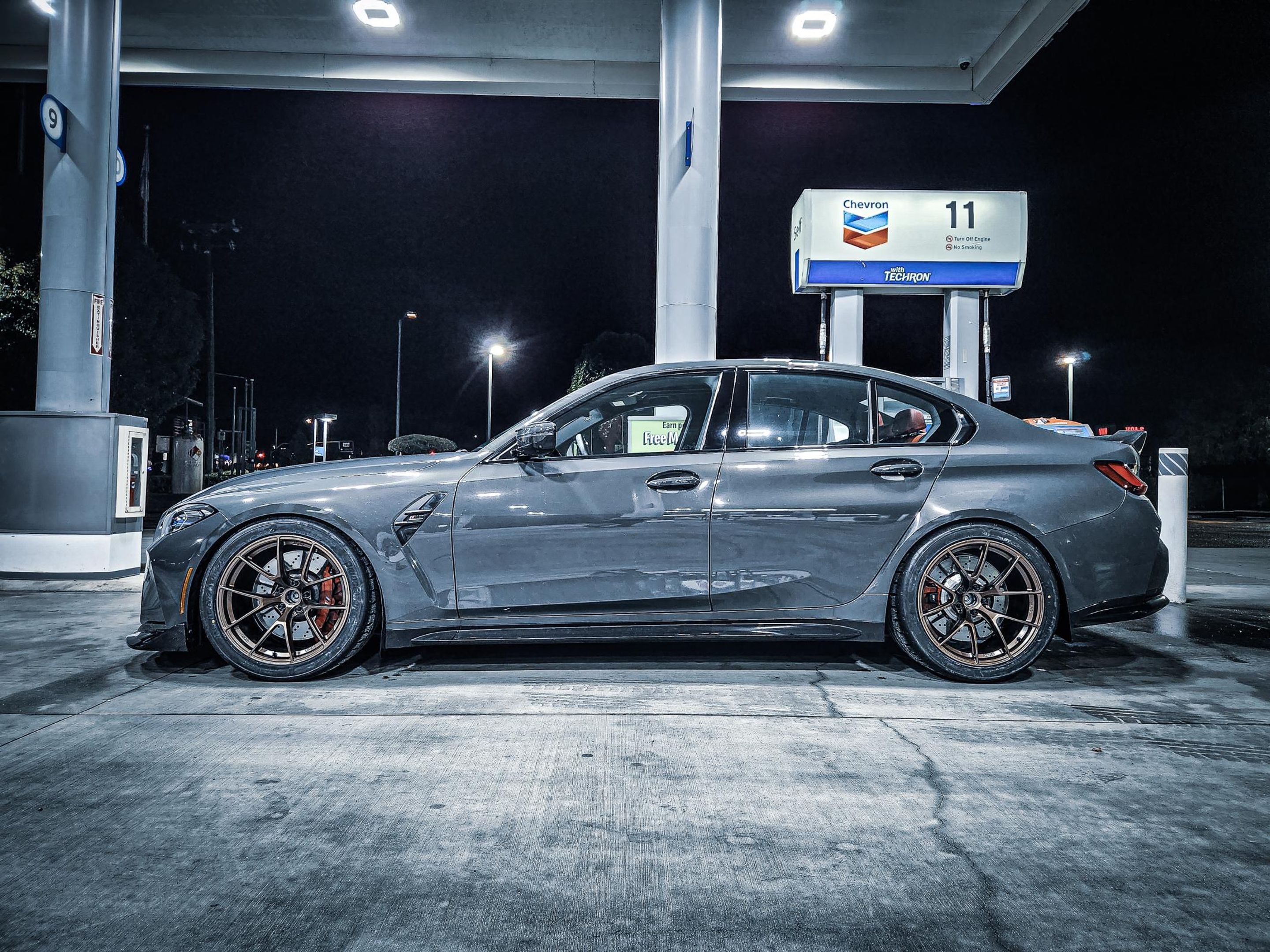 Grey BMW G80 M3 with 19" VS-5RS Apex wheels in Satin Bronze