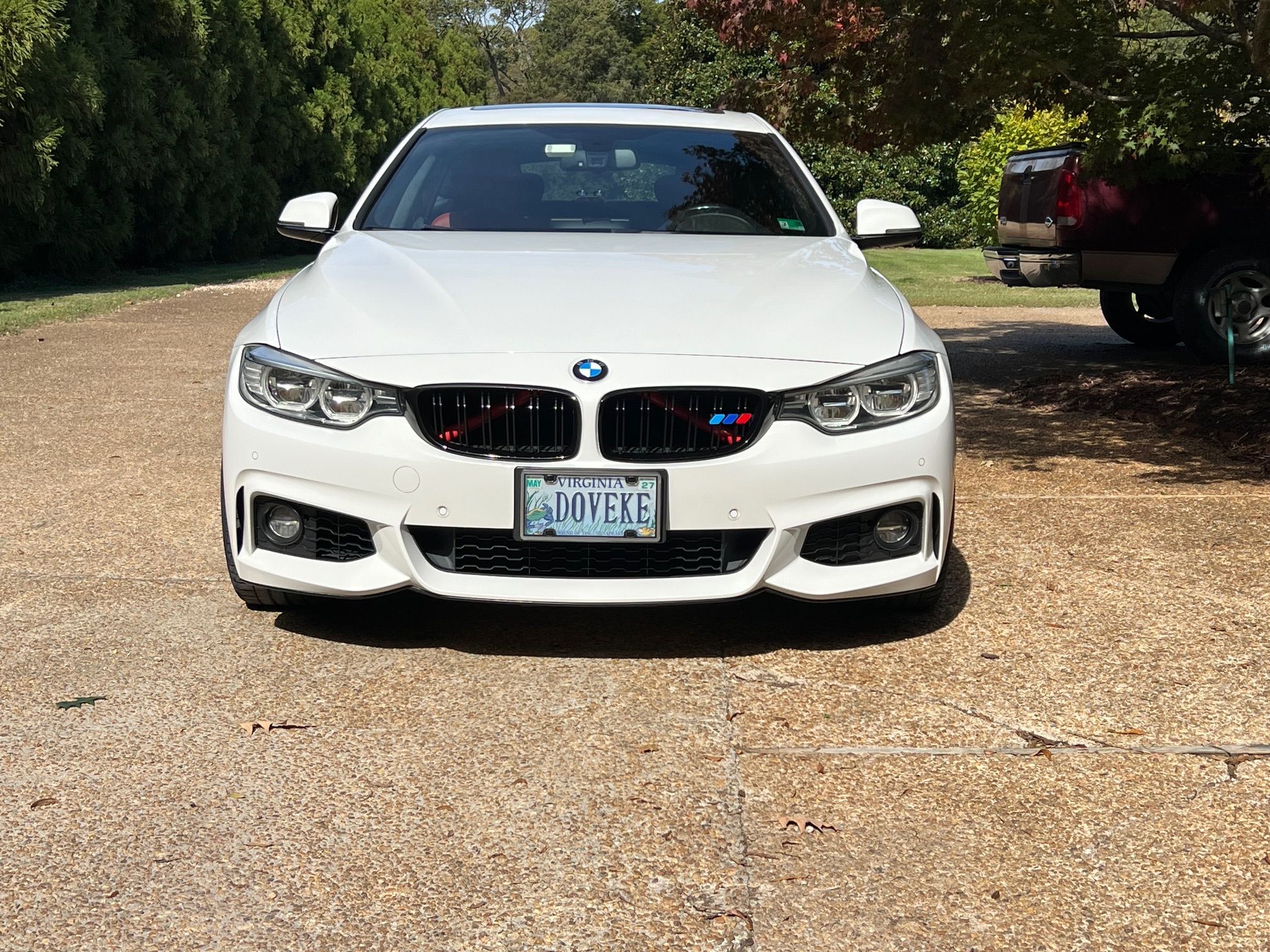 White BMW F36 Gran Coupe 4 Series with 18" VS-5 Apex wheels in Anthracite