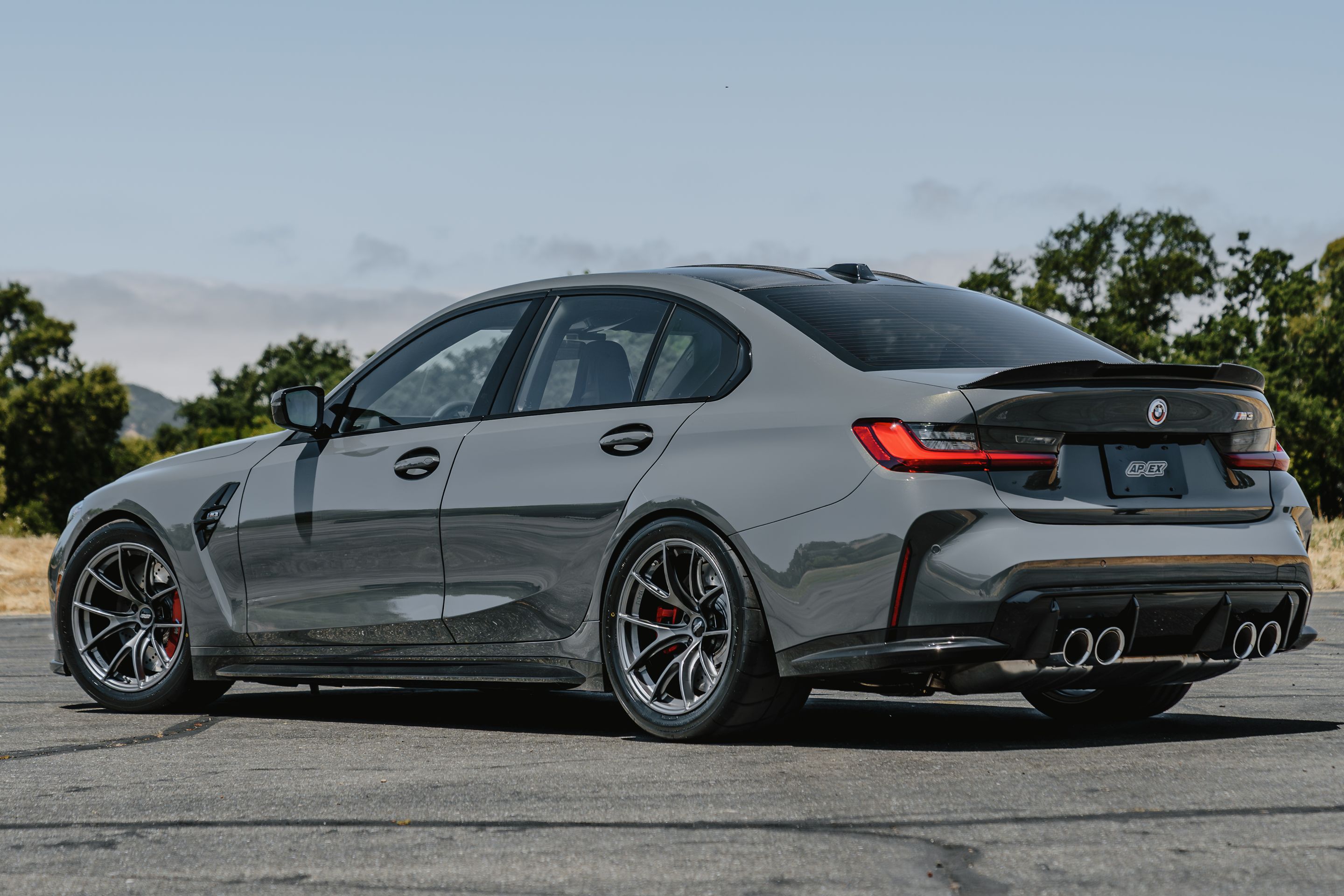 Grey BMW G80 M3 with 18" VS-5RS Apex wheels in Anthracite
