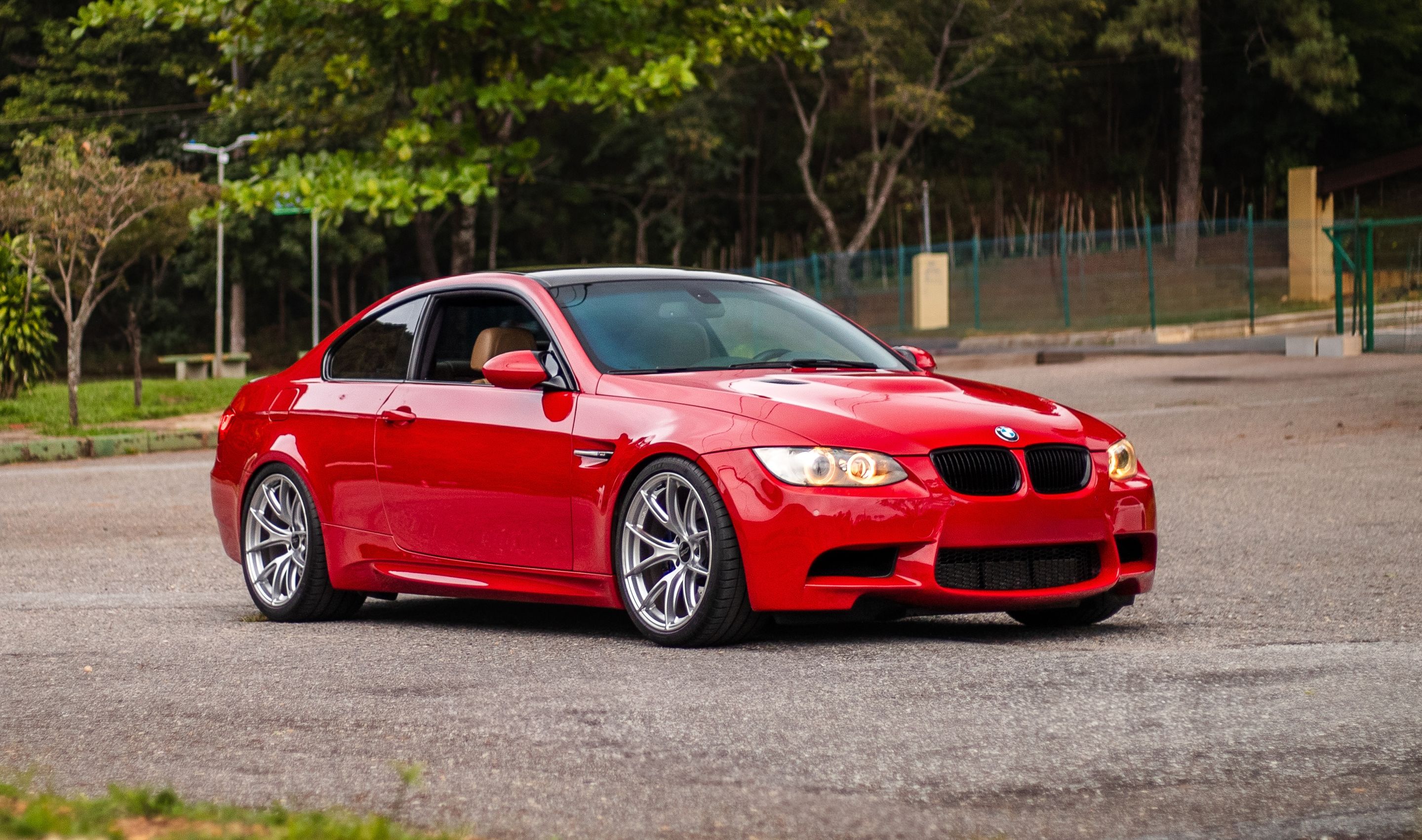 Red BMW E92 Coupe M3 with 19" VS-5RS Apex wheels in Custom Finish