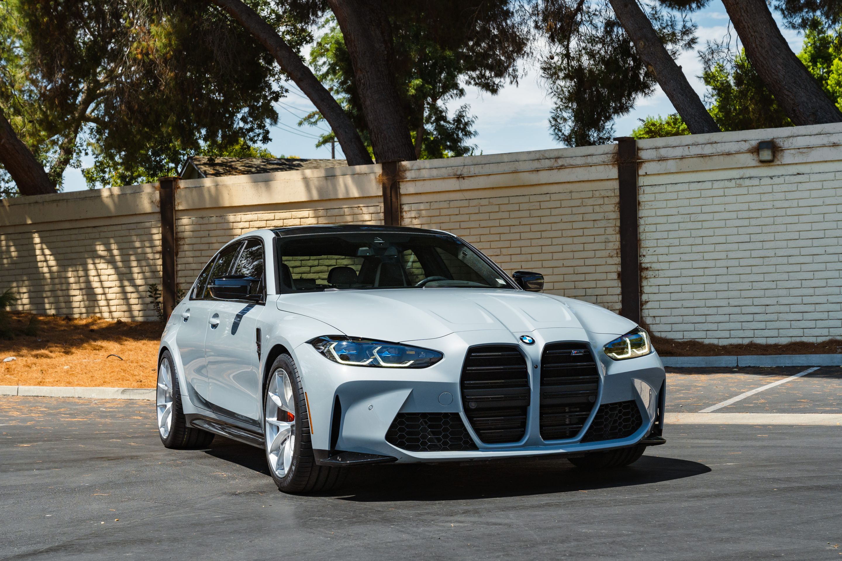 Grey BMW G80 M3 with 19"/20" VS-5RS Apex wheels in Brushed Clear