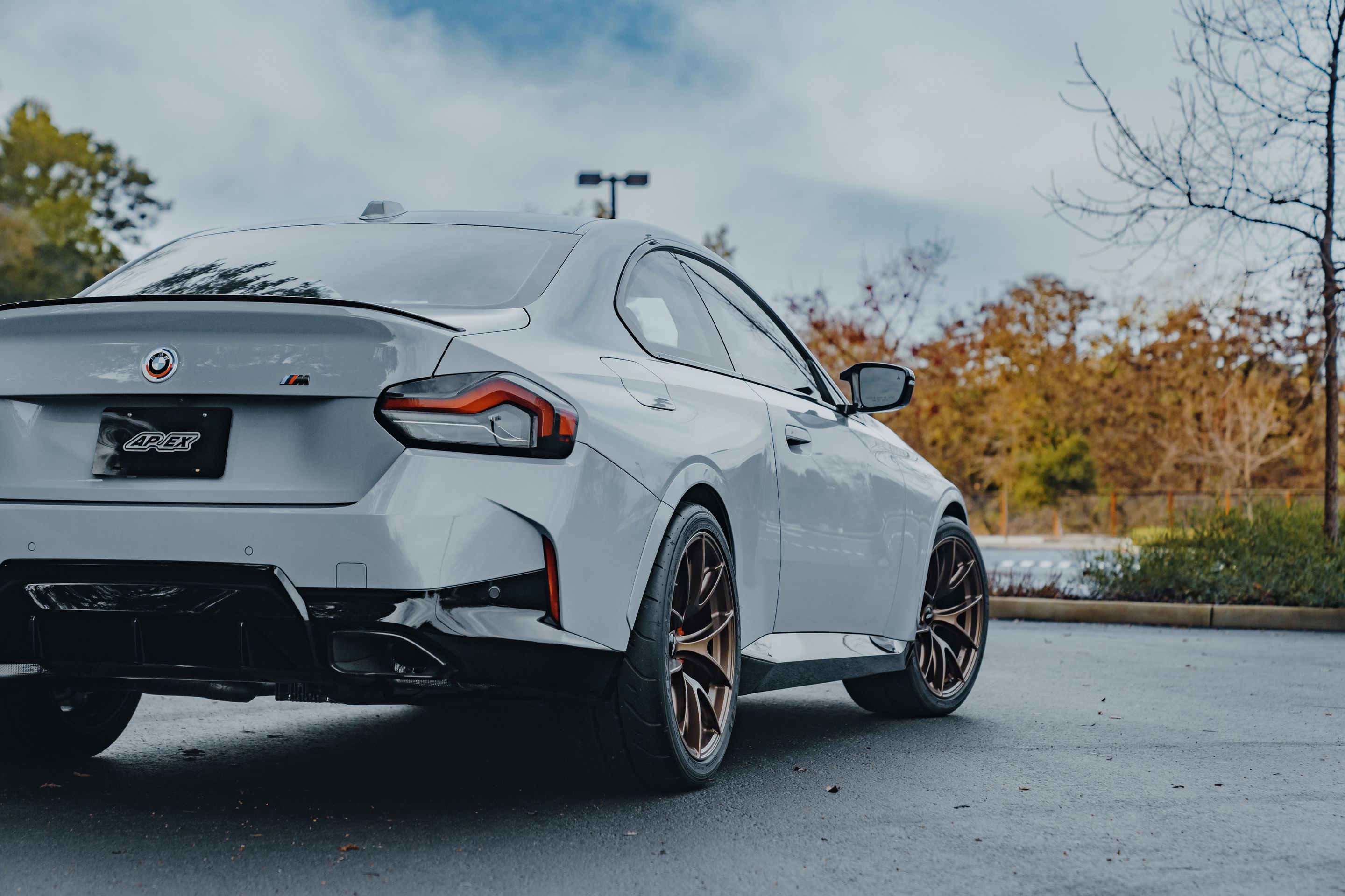 Grey BMW G42 2 Series with 19" VS-5RS Apex wheels in Satin Bronze