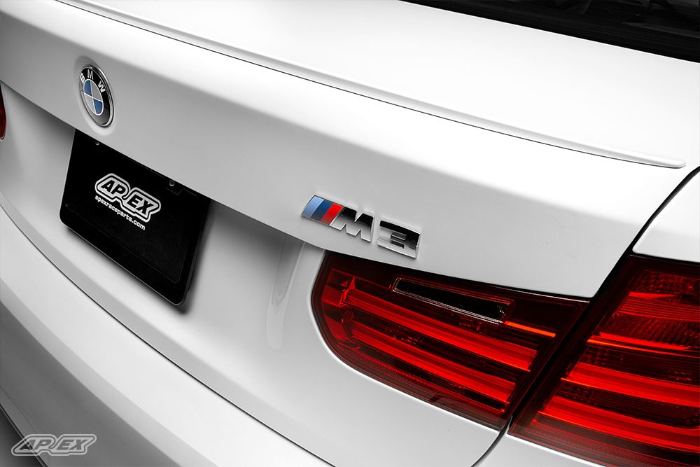 White BMW F80 M3 with 18" EC-7 Apex wheels in Satin Black