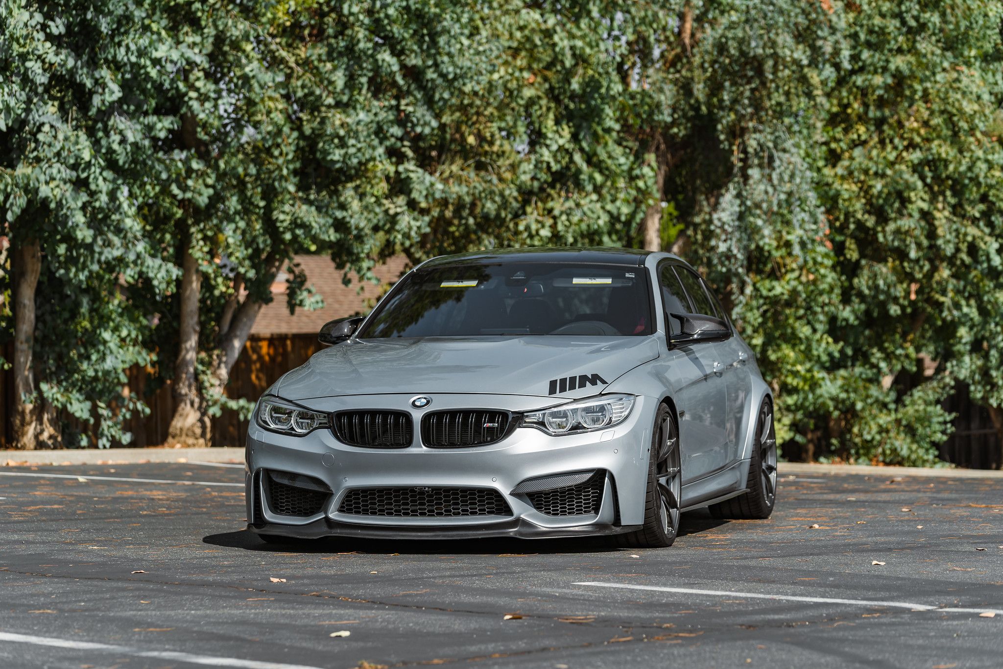 Silver BMW F80 M3 with 20" VS-5RS Apex wheels in Anthracite
