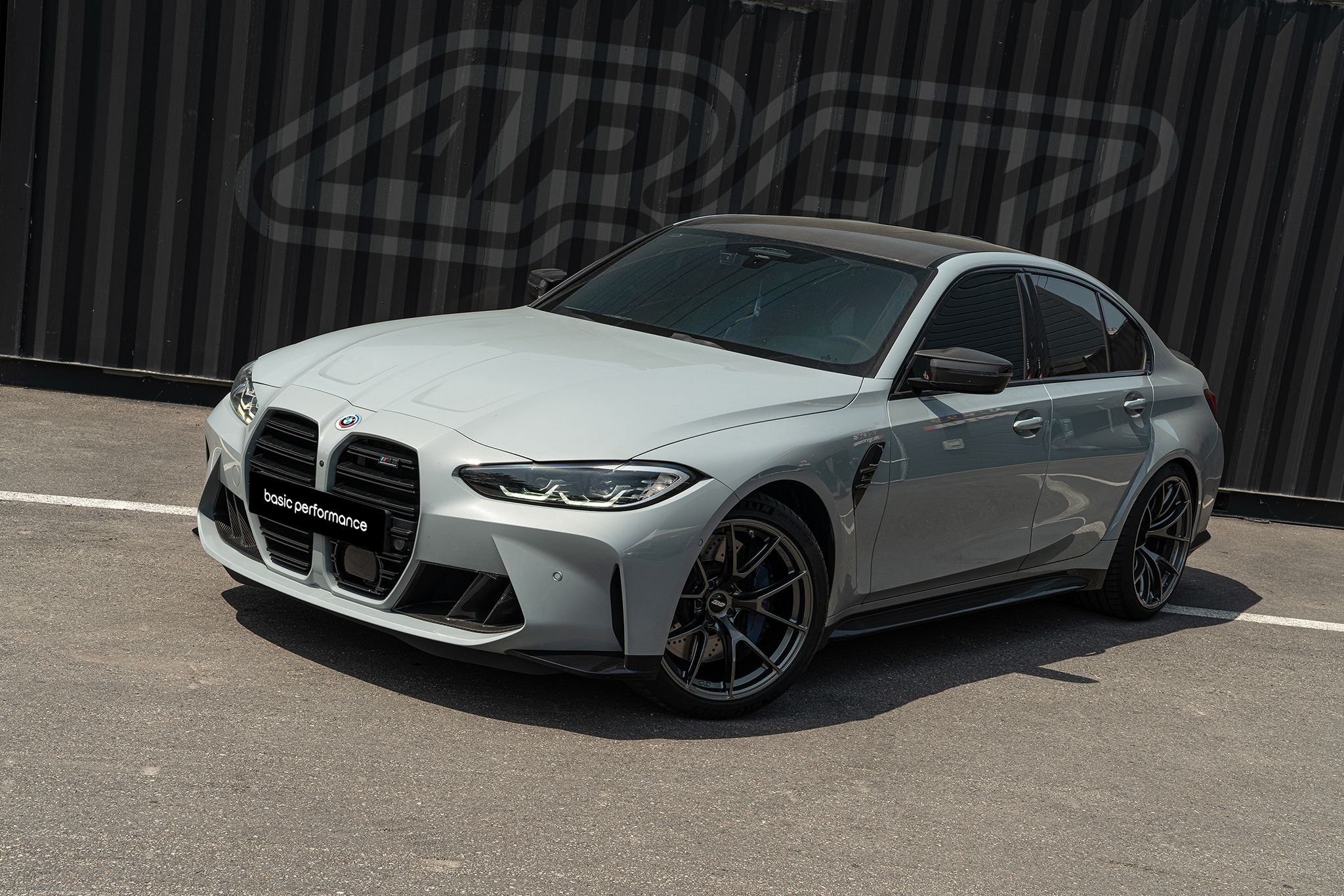 Grey BMW G80 M3 with 19"/20" VS-5RS Apex wheels in Anthracite