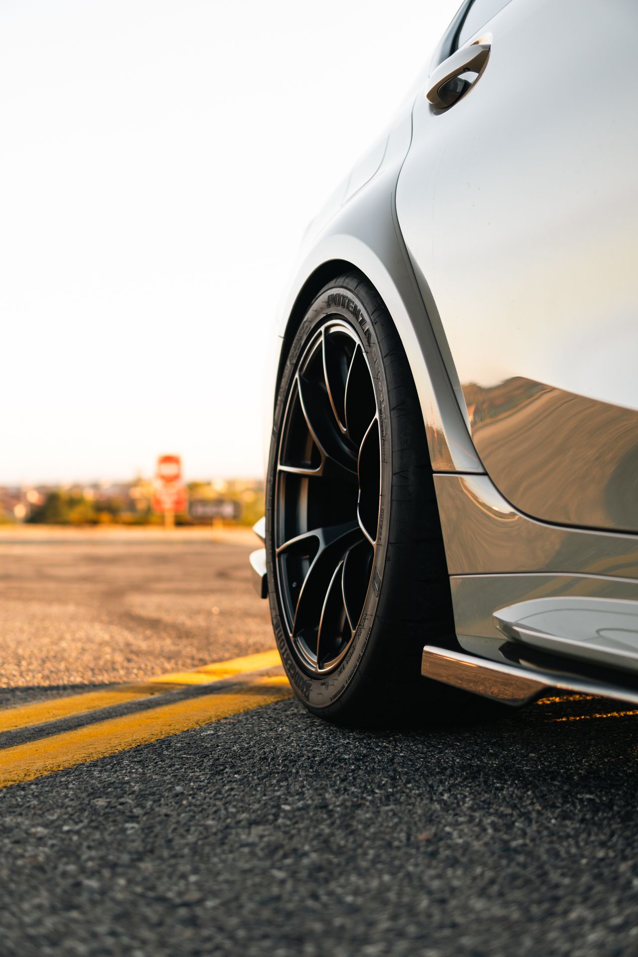 Grey BMW G80 M3 with 19" VS-5RS Apex wheels in Satin Black