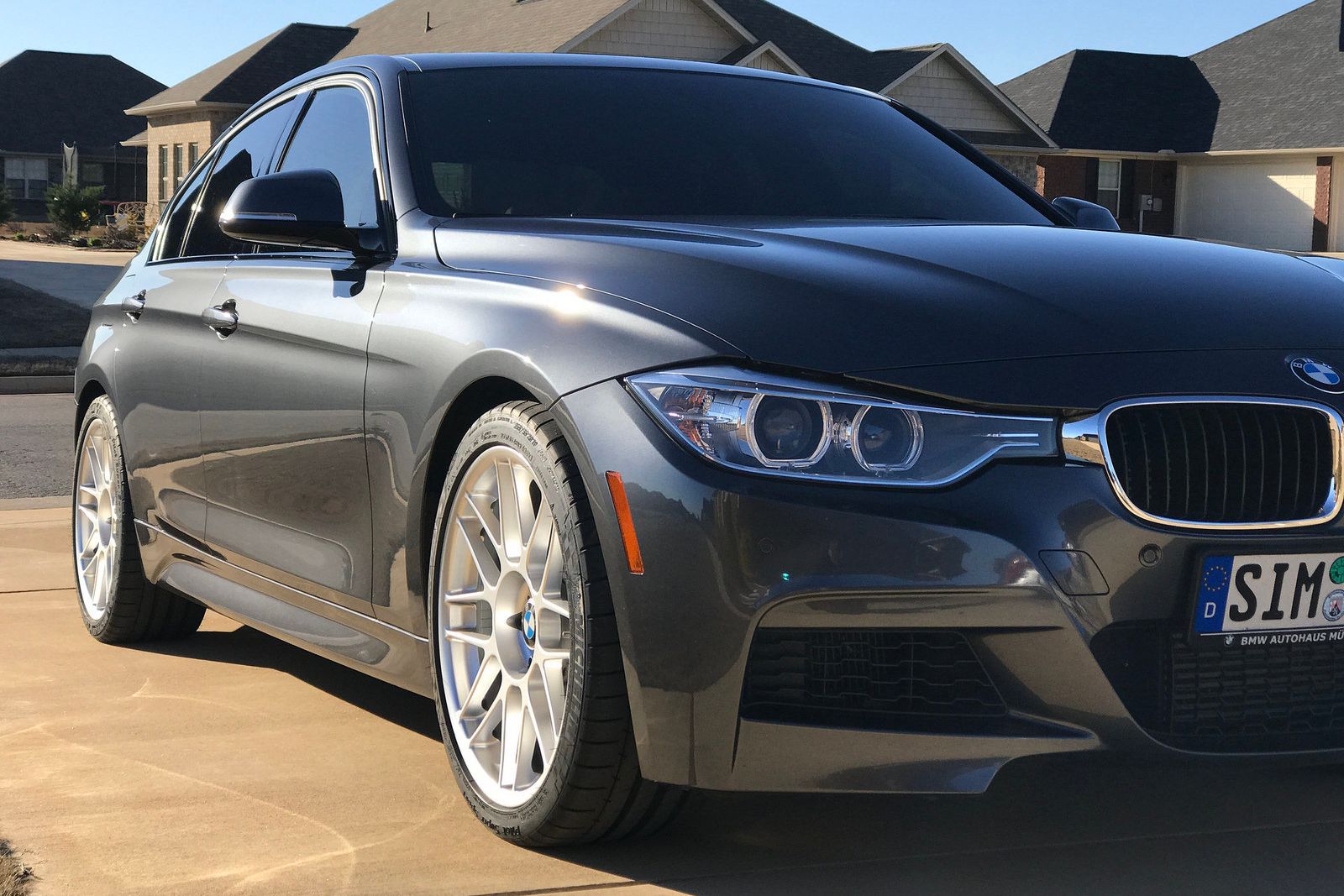 BMW F30 Sedan 3 Series with 19" ARC8 Wheels in Hyper Silver