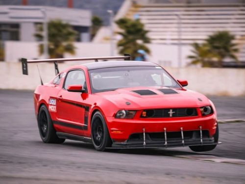 Red Ford Mustang - EC-7 in Satin Black