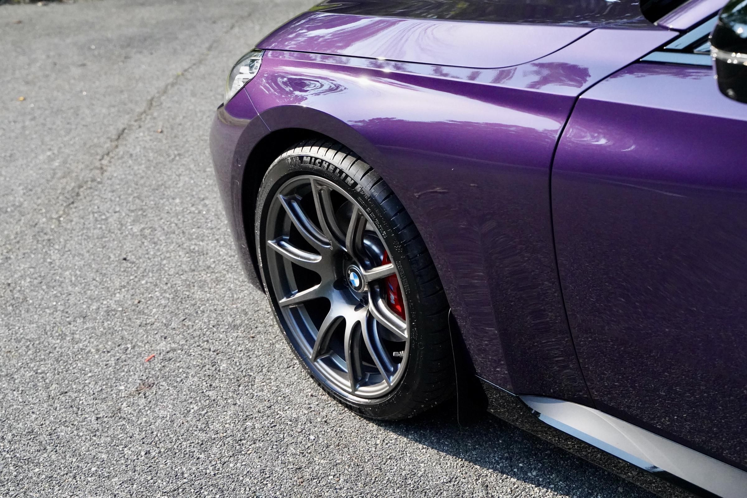 Purple BMW G42 2 Series with 19" SM-10 Apex wheels in Anthracite