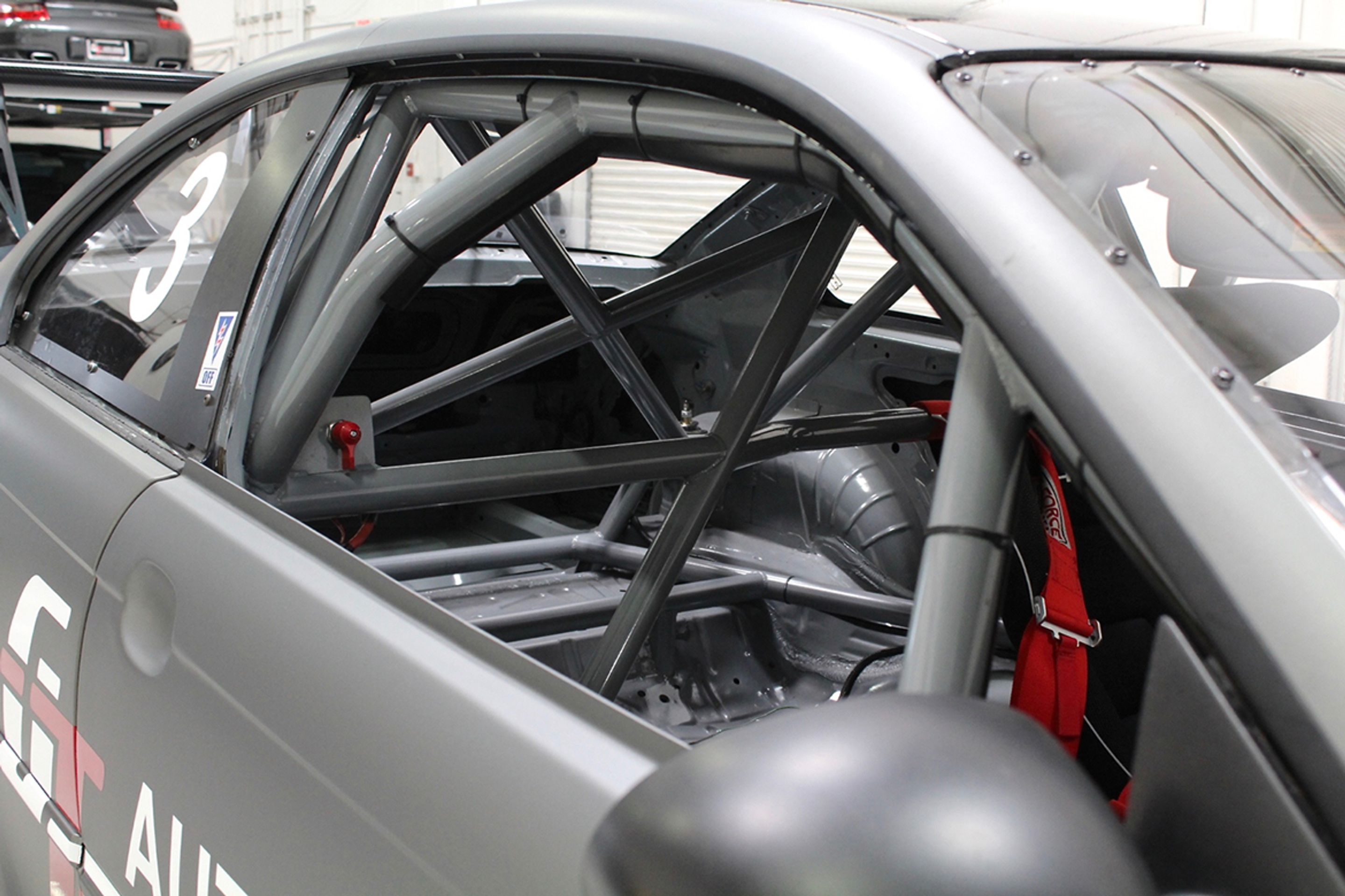 Grey BMW E46 M3 with 18" FL-5 Apex wheels in Satin Black