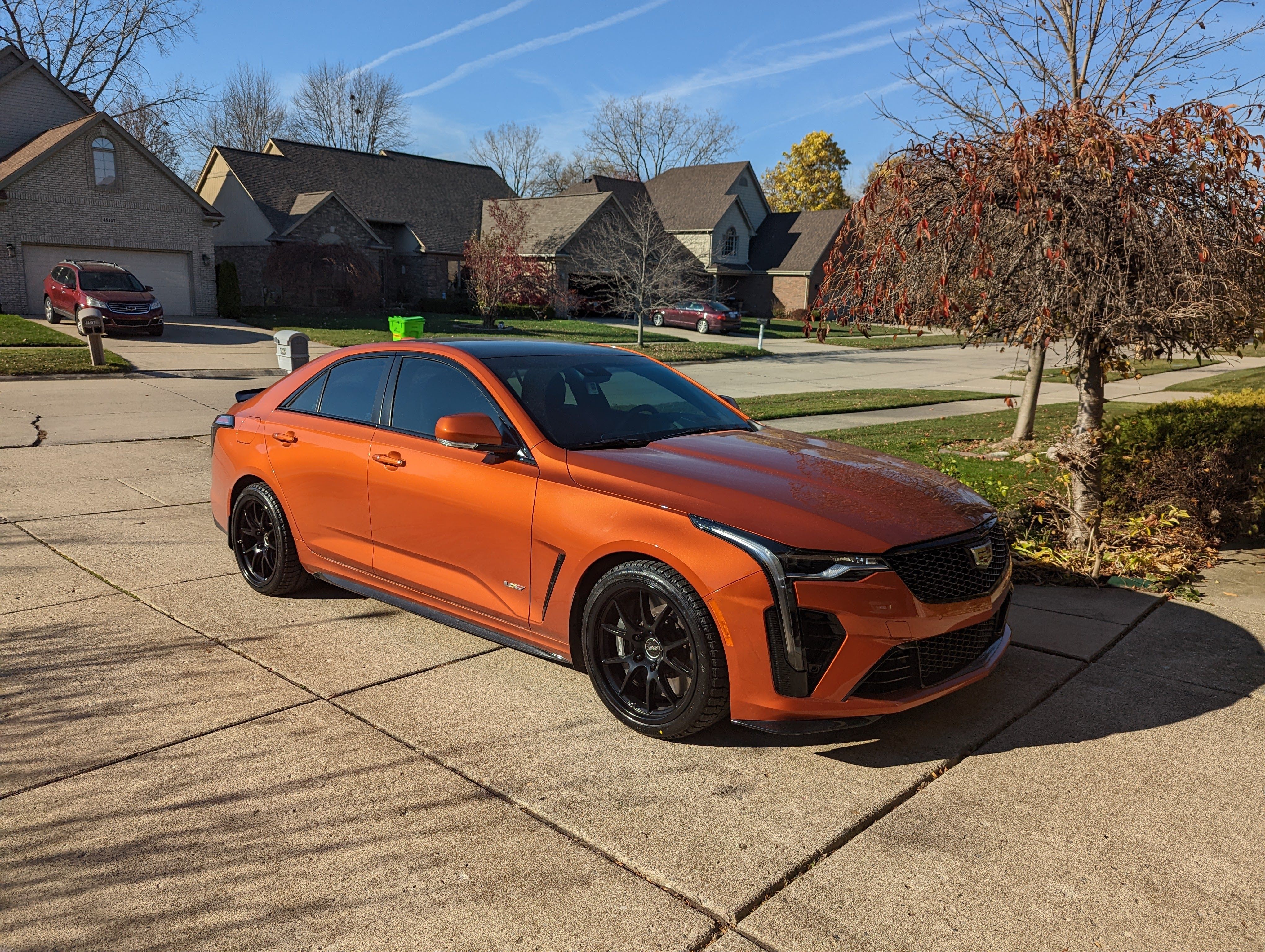 Orange Cadillac CT4-V Blackwing - FL-5 in Satin Black