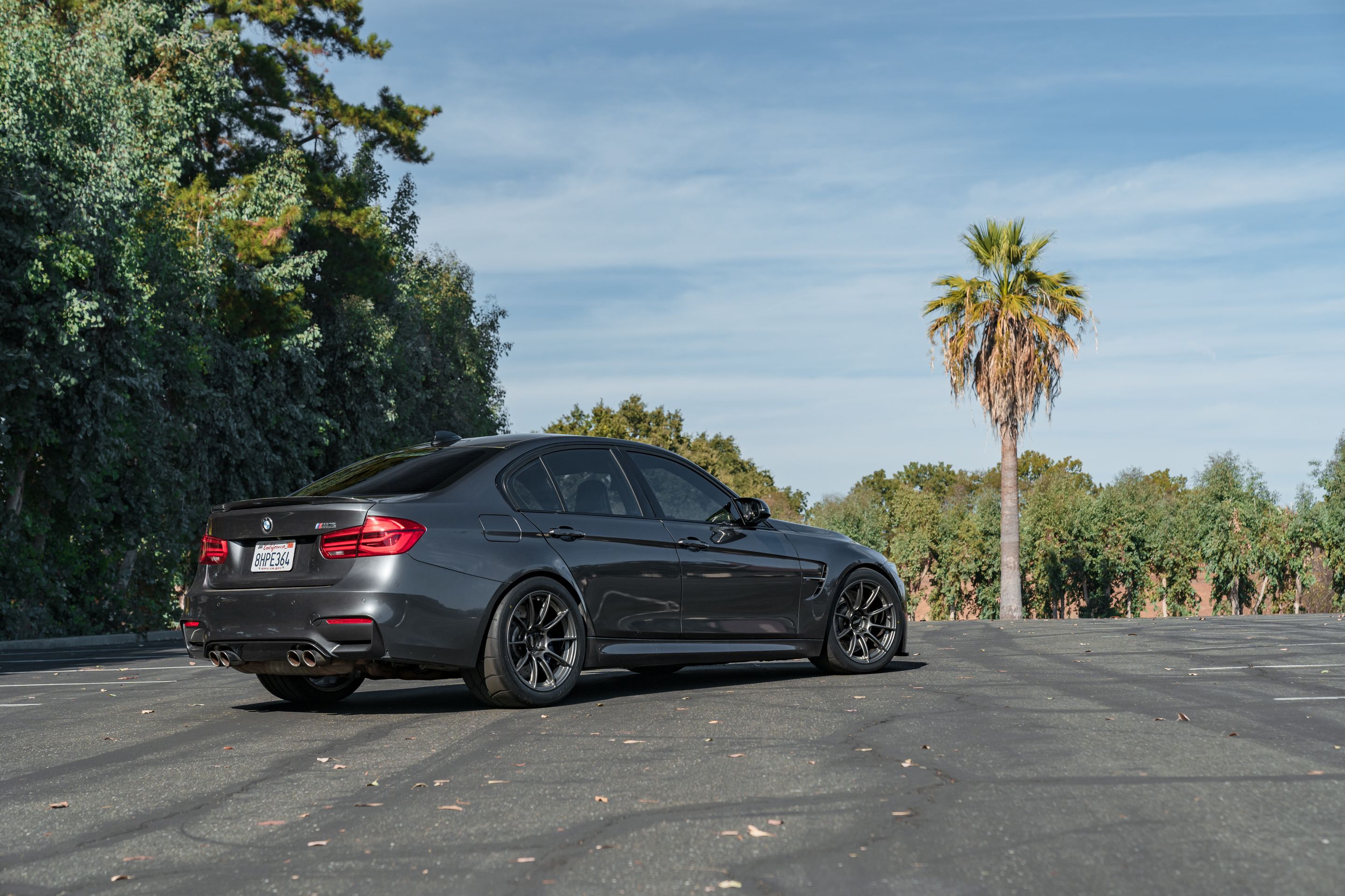 Grey BMW F80 M3 with 18" SM-10RS Apex wheels in Anthracite
