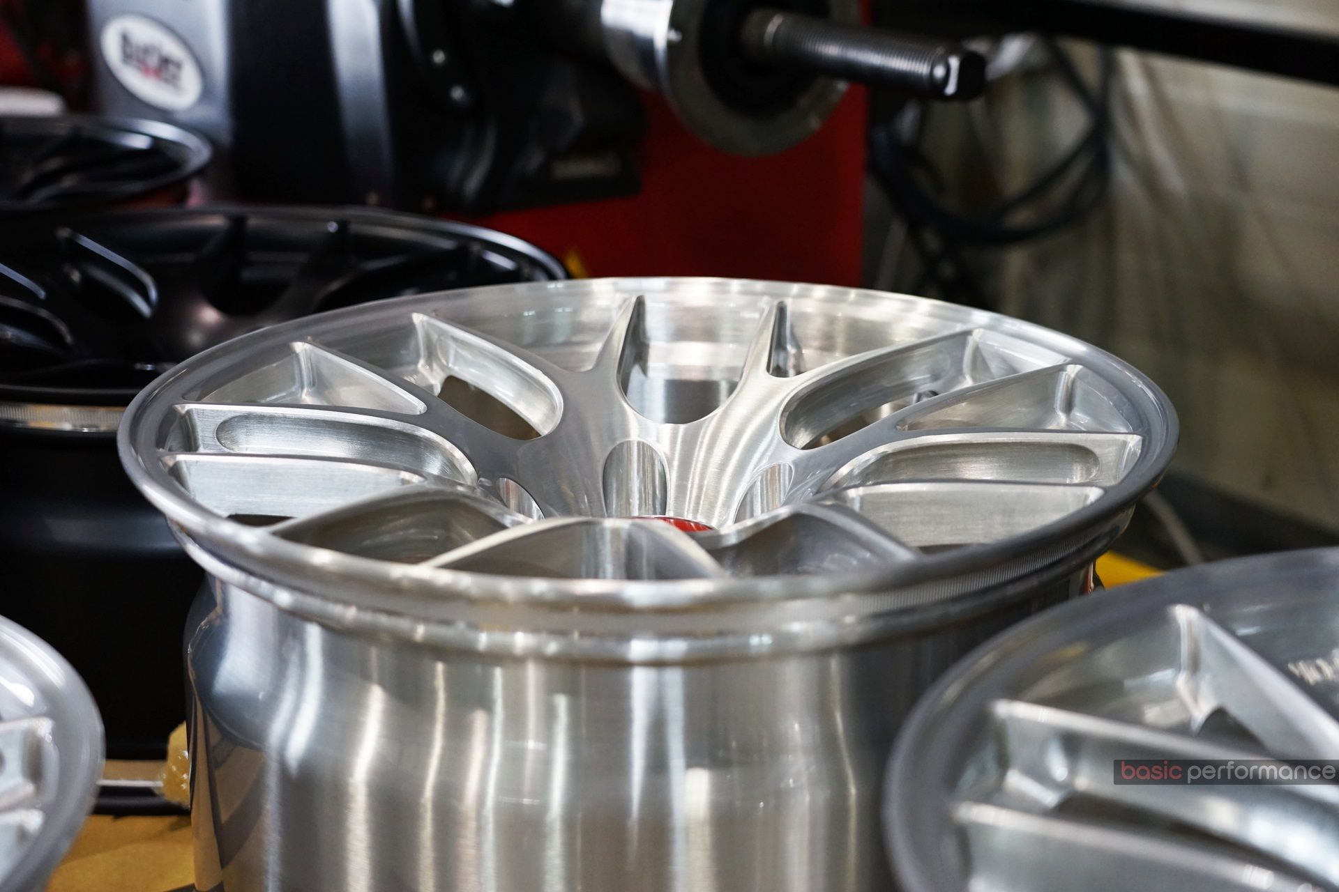 Blue BMW F80 M3 with 18" EC-7R Apex wheels in Brushed Clear