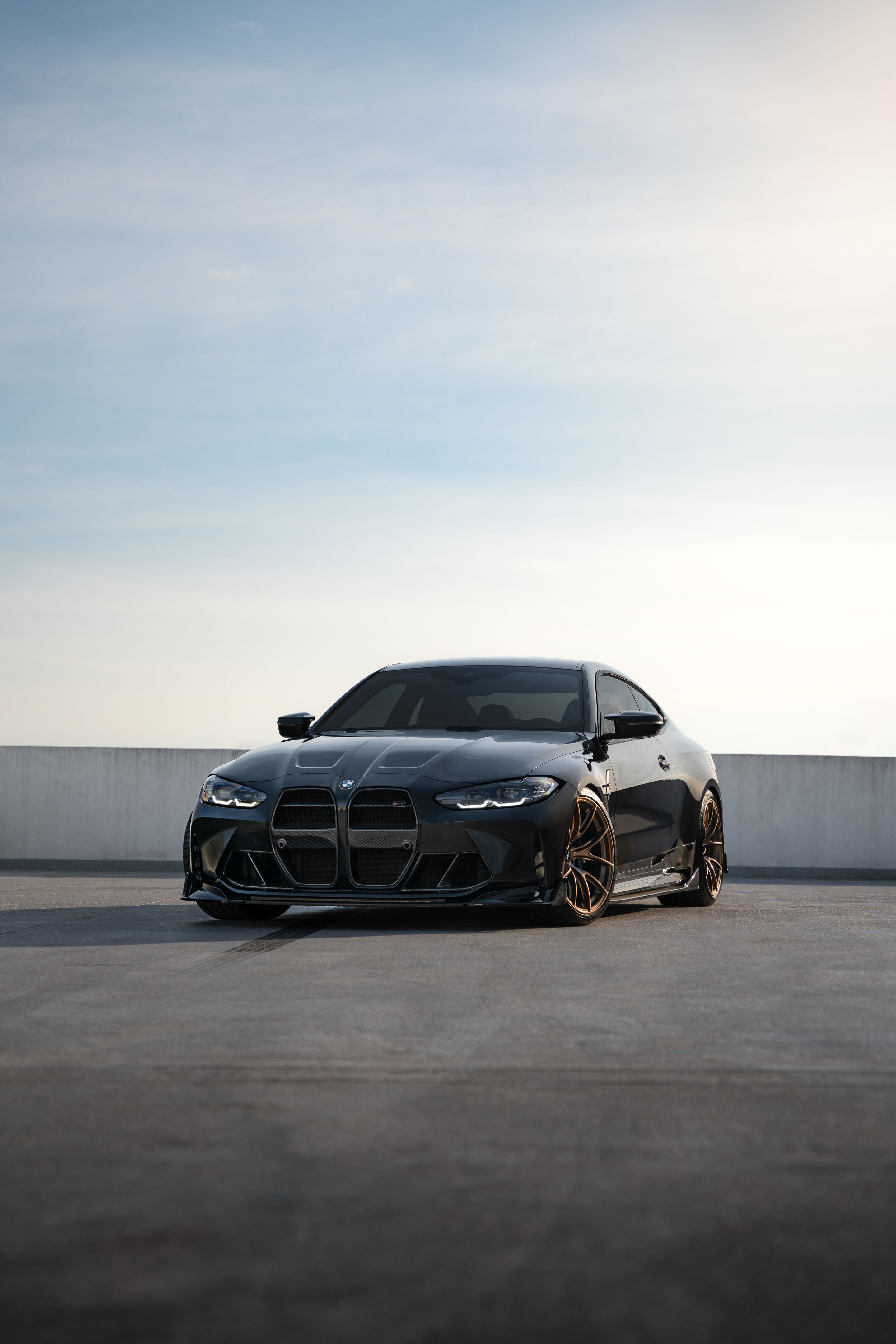 Black BMW G82 Coupe M4 with 20" VS-5RS Apex wheels in Satin Bronze