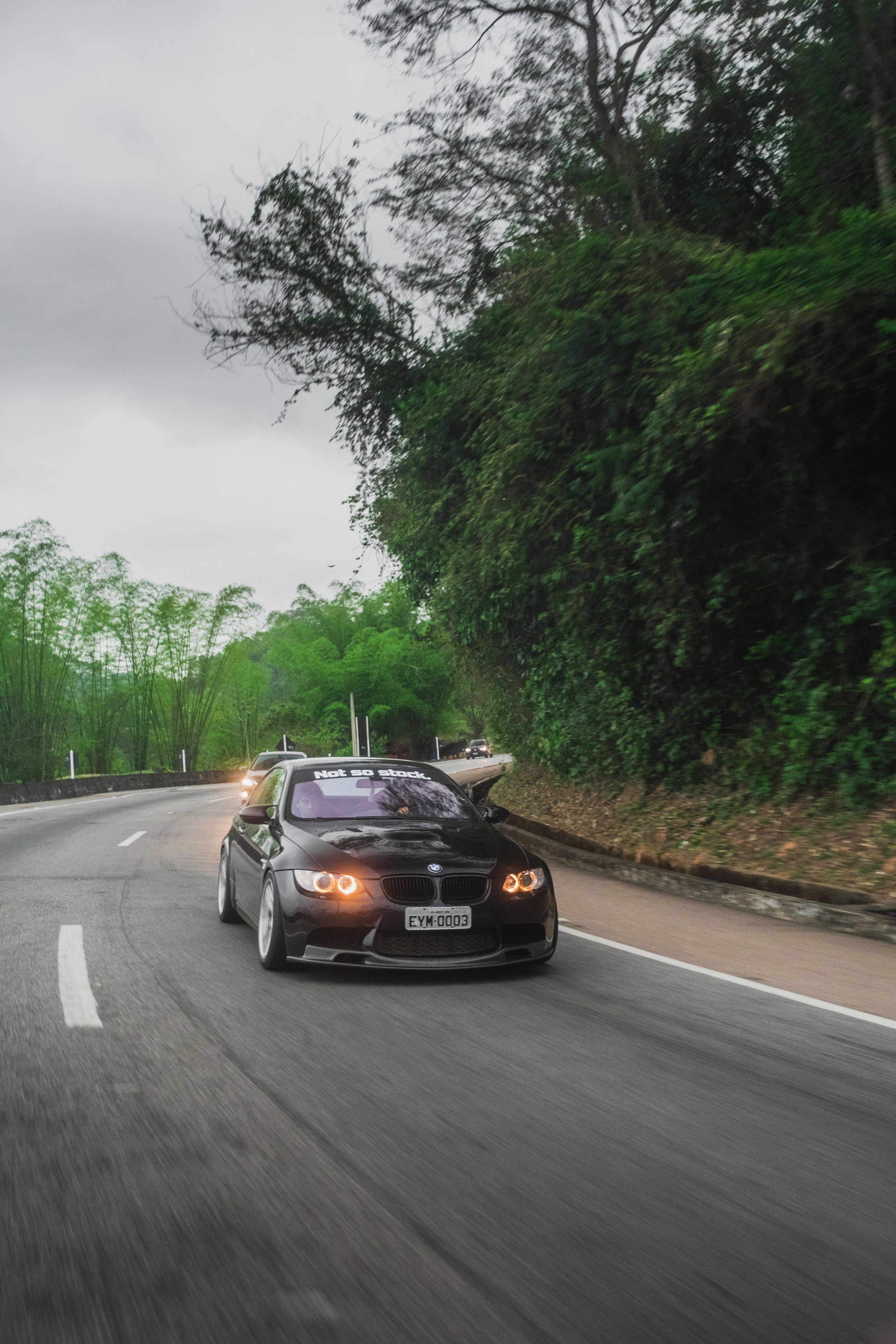 Black BMW E92 Coupe M3 with 18" ARC-8 Apex wheels in Hyper Silver