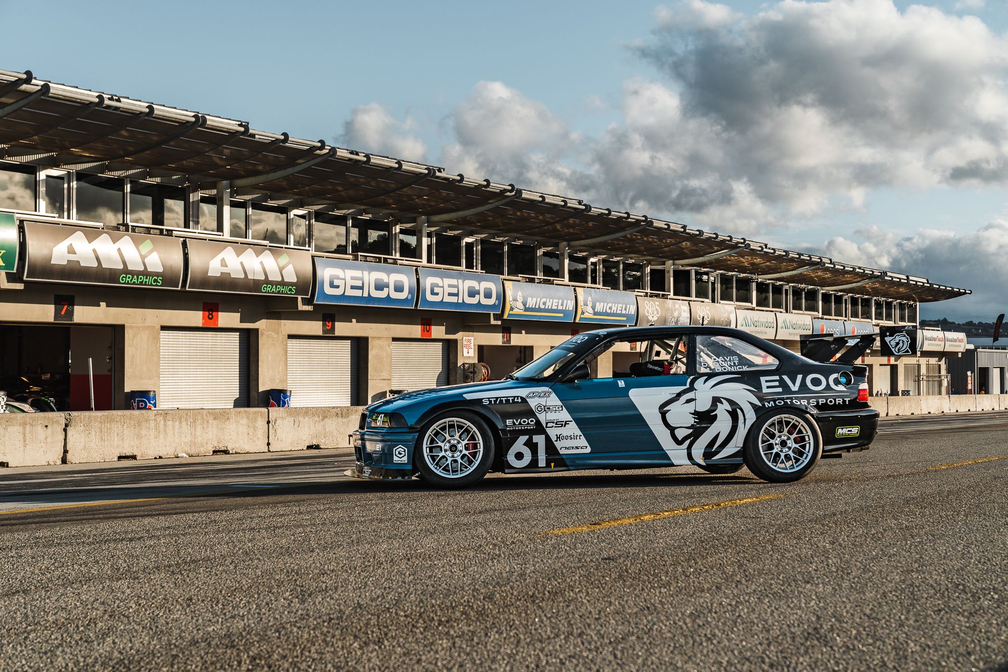 Multicolor BMW E36 3 Series with 17" ARC-8 Apex wheels in Hyper Silver