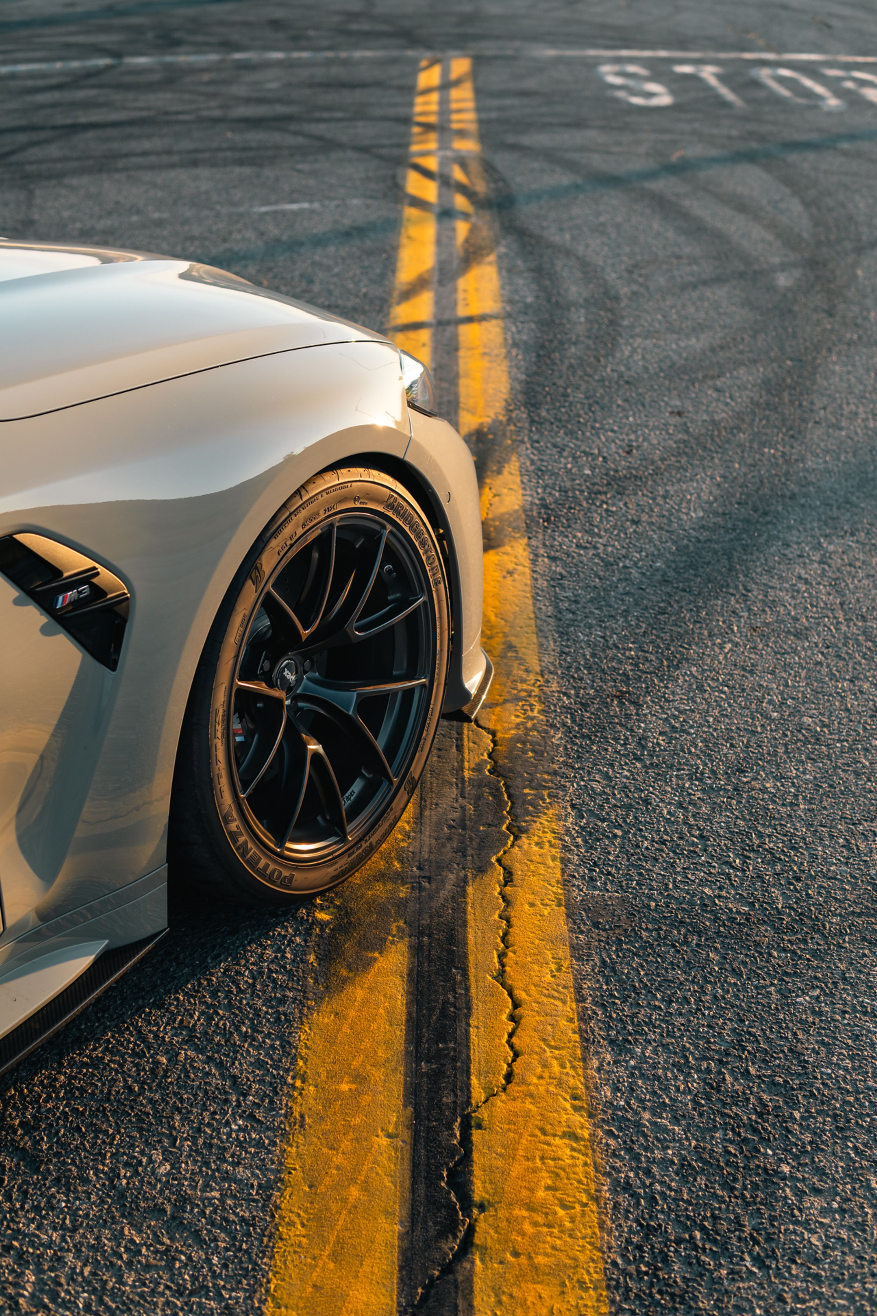 Grey BMW G80 M3 with 19" VS-5RS Apex wheels in Satin Black