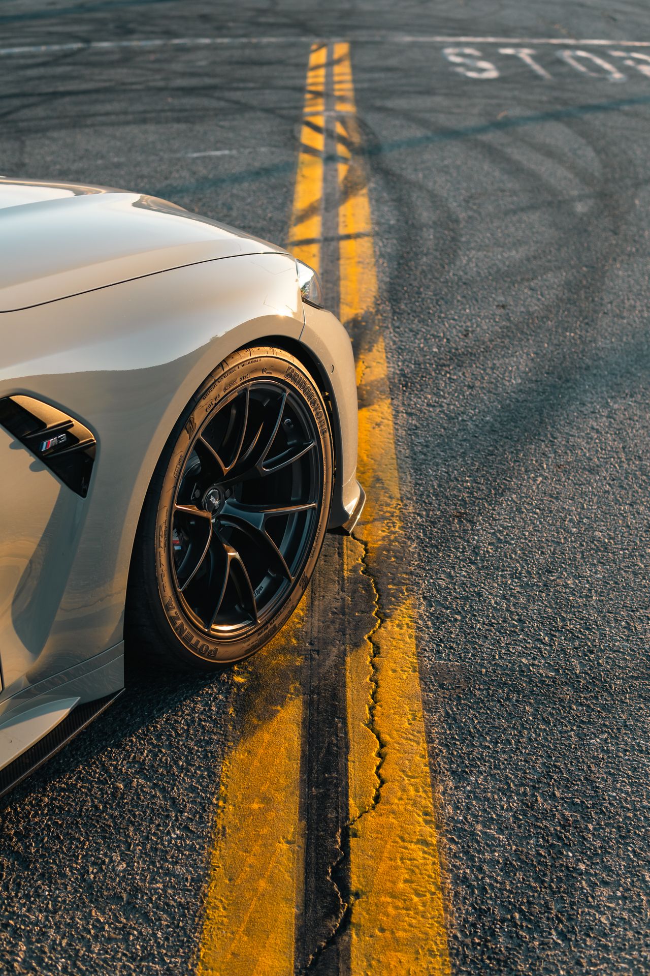 Grey BMW G80 M3 with 19" VS-5RS Apex wheels in Satin Black