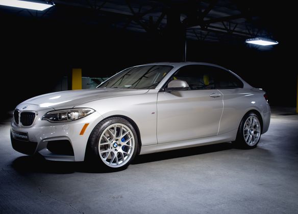 BMW F22 Coupe 2 Series with 18" EC-7 in Race Silver