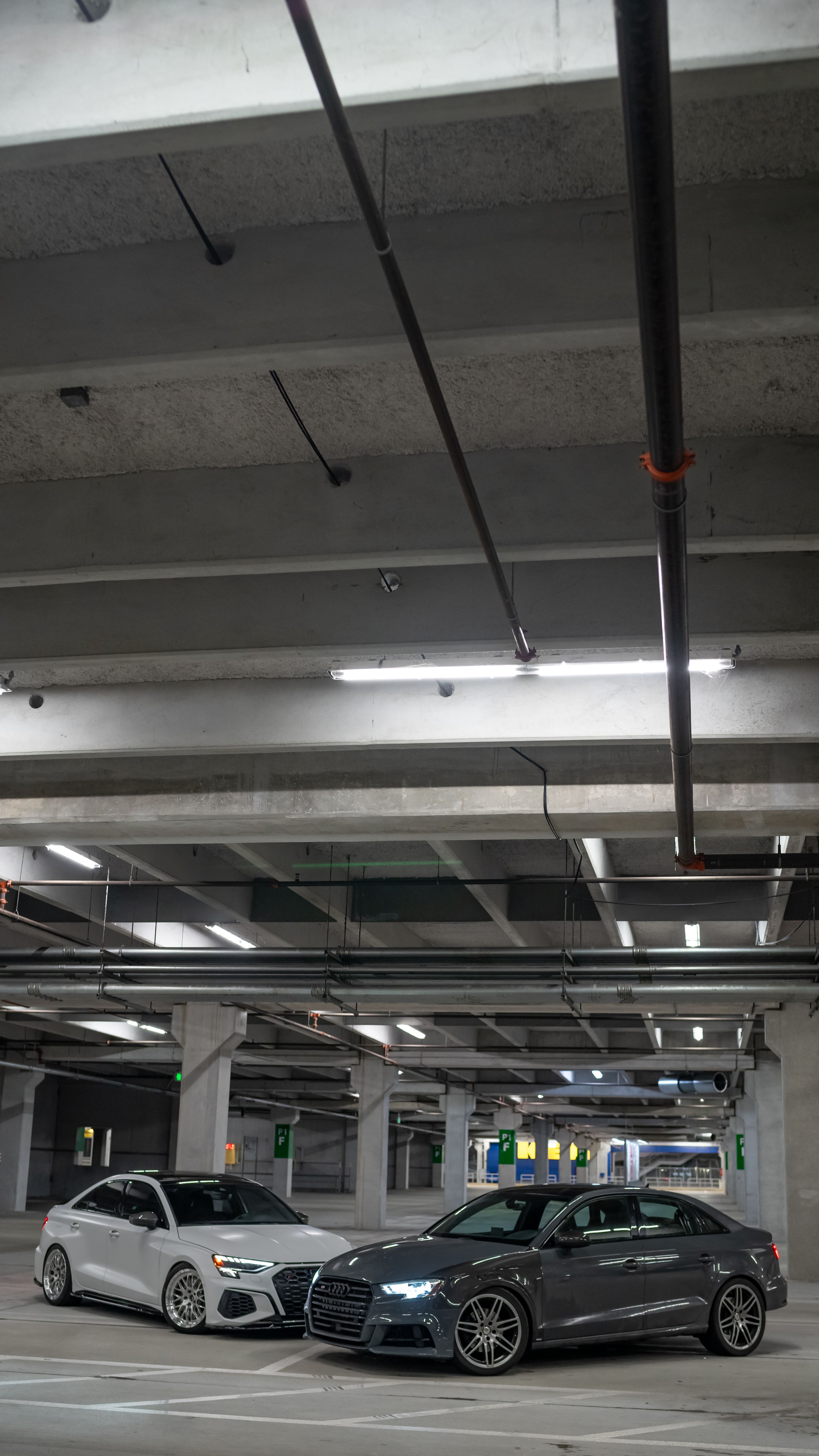 White Audi 8Y S3 with 18" ML-10RT Apex wheels in Machined Lip Brushed Clear