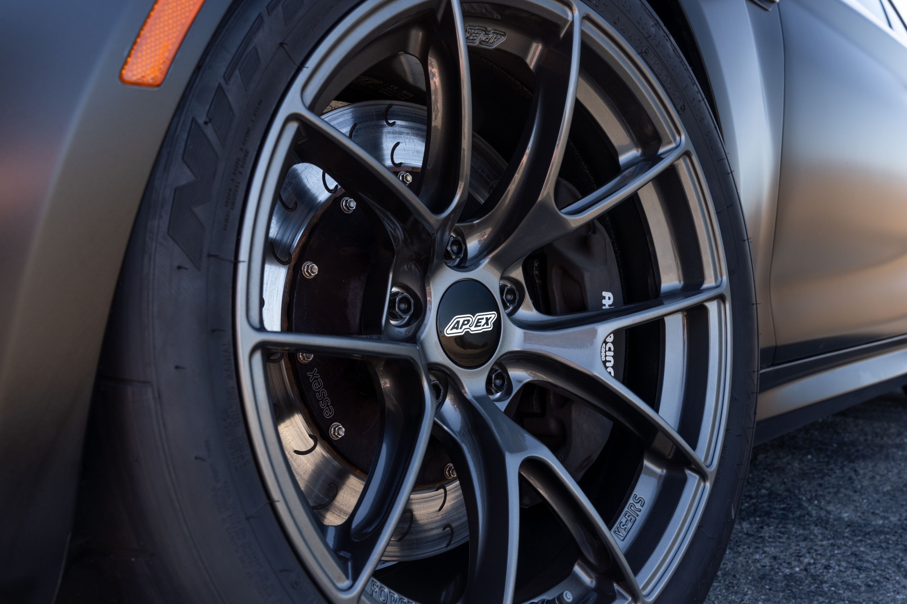 Black BMW F87 M2 with 18" VS-5RS Apex wheels in Anthracite