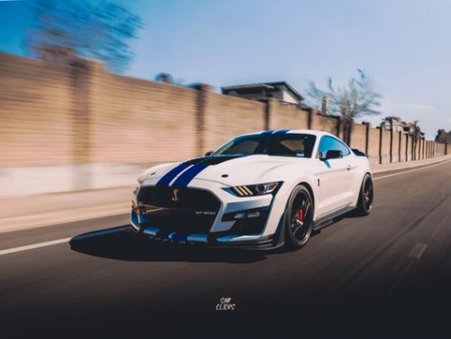 White Ford Mustang - VS-5RS in Satin Black