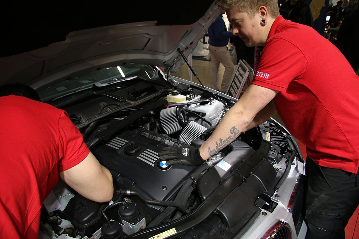 Grey BMW E92 Coupe 3 Series with 18" SM-10 Apex wheels in Anthracite