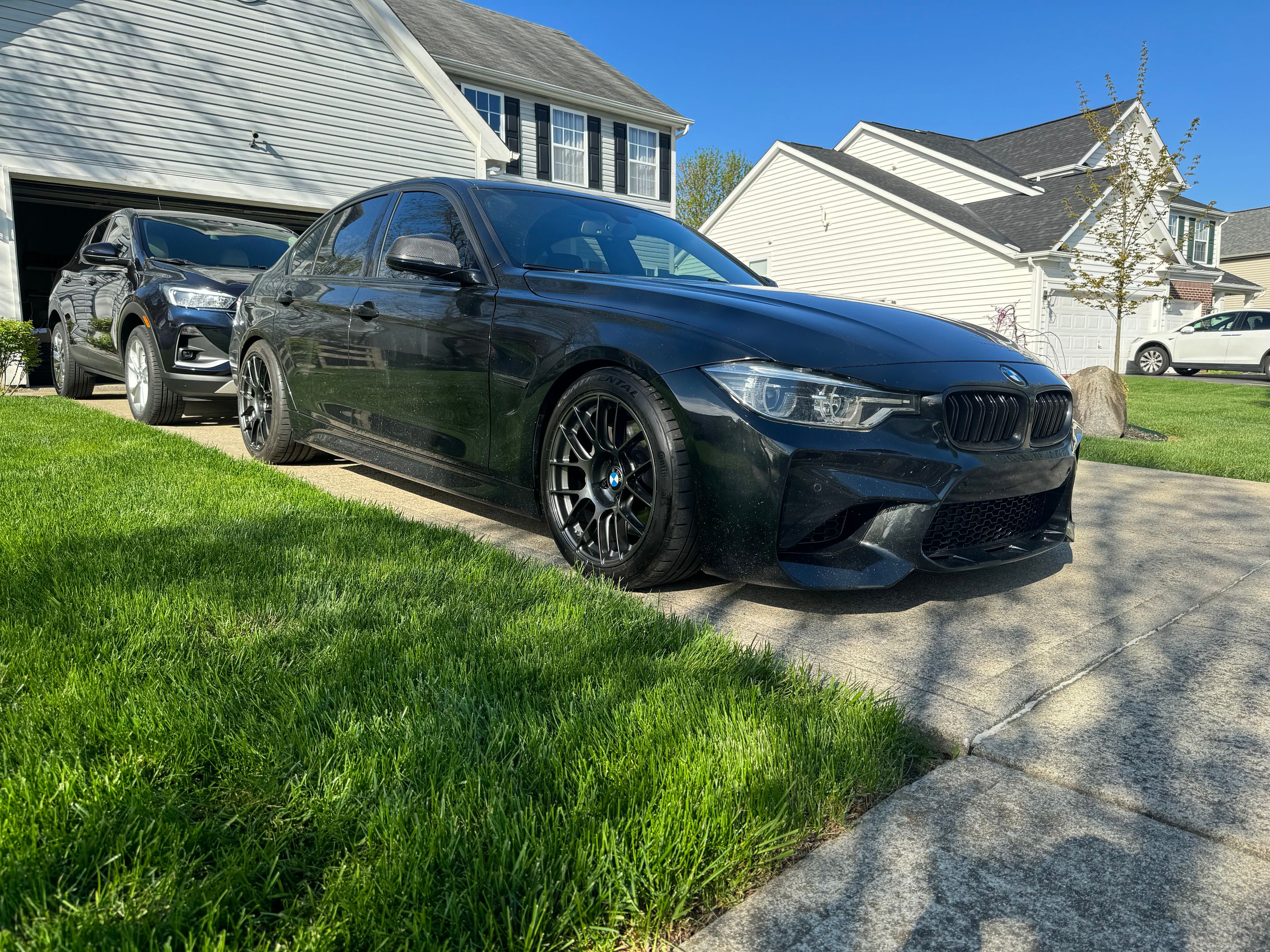 Grey BMW F30 Sedan 3 Series with 18" EC-7RS Apex wheels in Anthracite