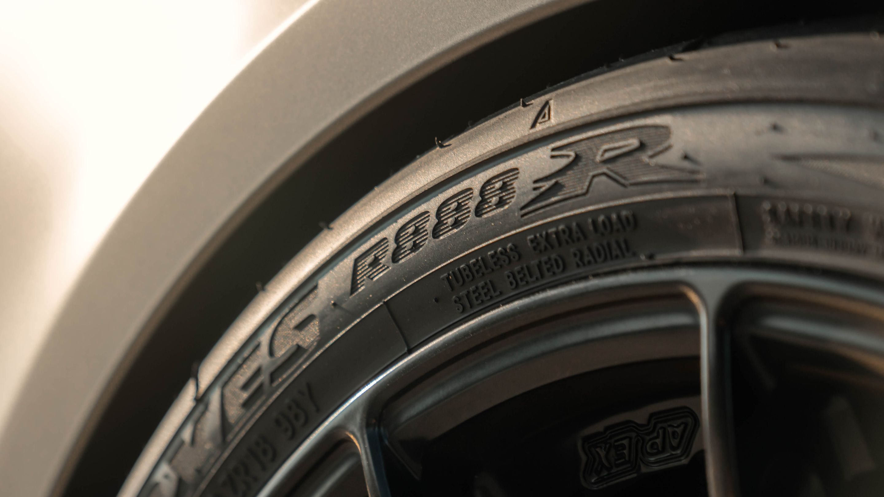 Grey BMW E92 Coupe M3 with 18" VS-5RS Apex wheels in Satin Black