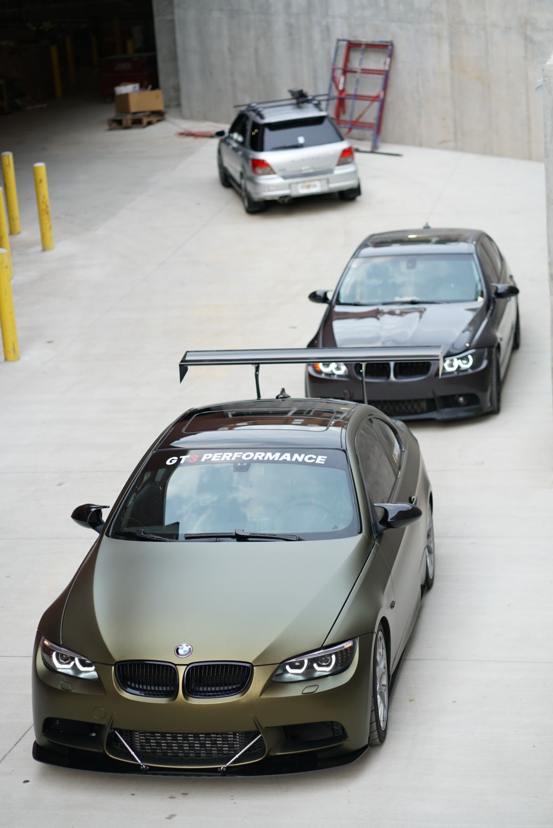 Brown BMW E92 Coupe 3 Series with 18" EC-7 Apex wheels in Race Silver